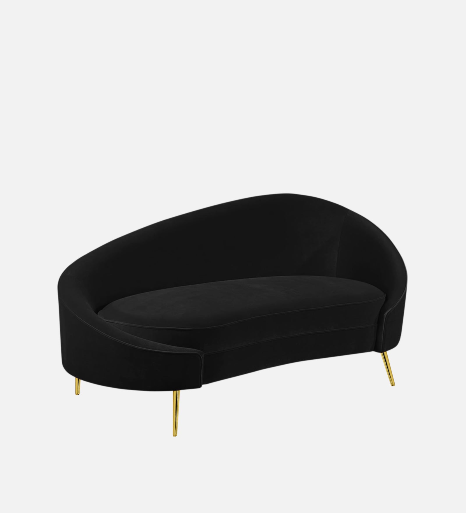 Cely Velvet LHS Chaise Lounger In Adam Black Colour - Febonic Living