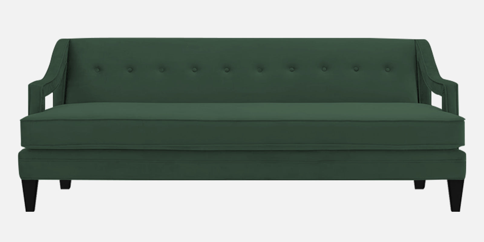 Daffy Velvet 3 Seater Sofa In Amazon Green Colour - Febonic Living