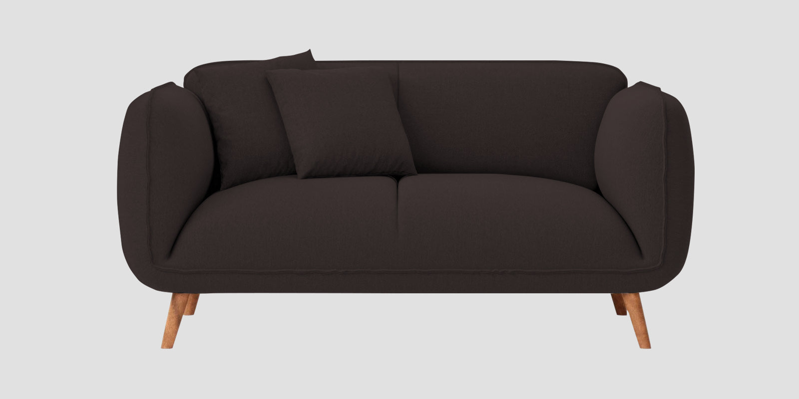 Zia Fabric 2 Seater Sofa In Pebble Brown Colour - Febonic Living