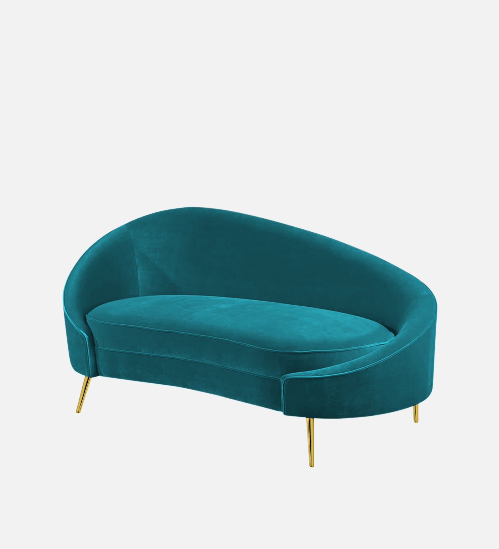 Cely Velvet RHS Chaise Lounger In Pine Green Colour - Febonic Living