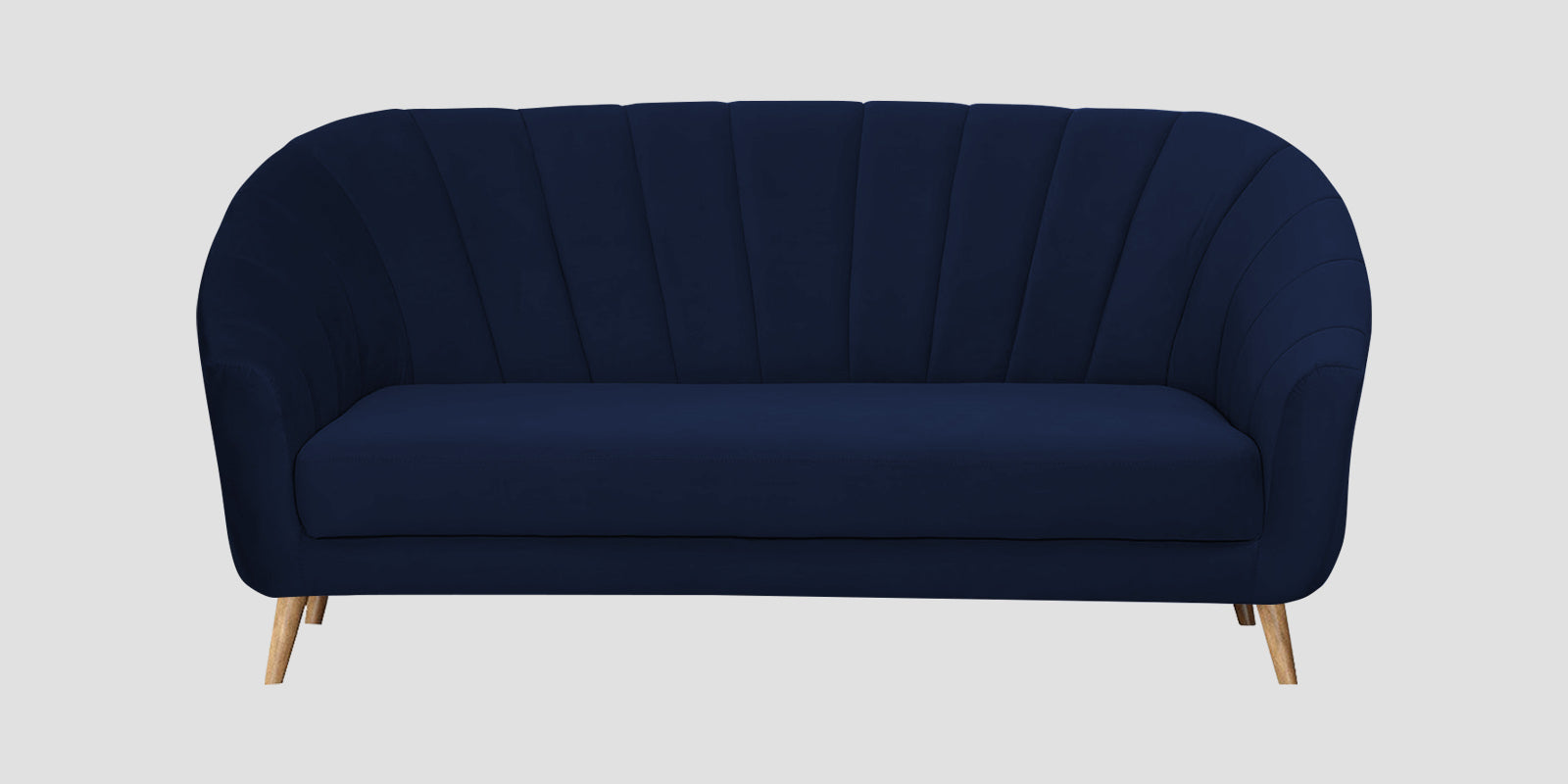 Kaylee Velvet 3 Seater Sofa In Indigo Blue Colour - Febonic Living