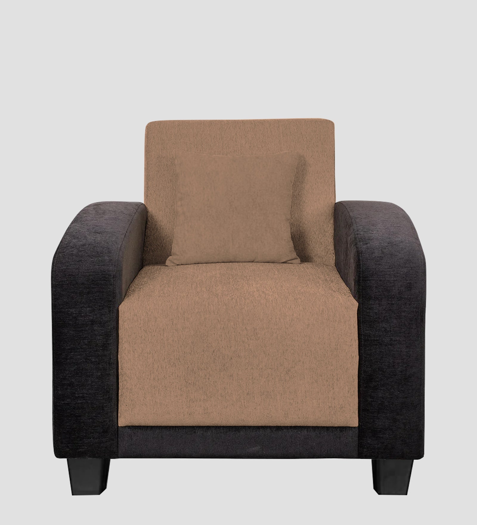 Alex Fabric 1 Seater Sofa In Cosmic Beige Colour - Febonic Living