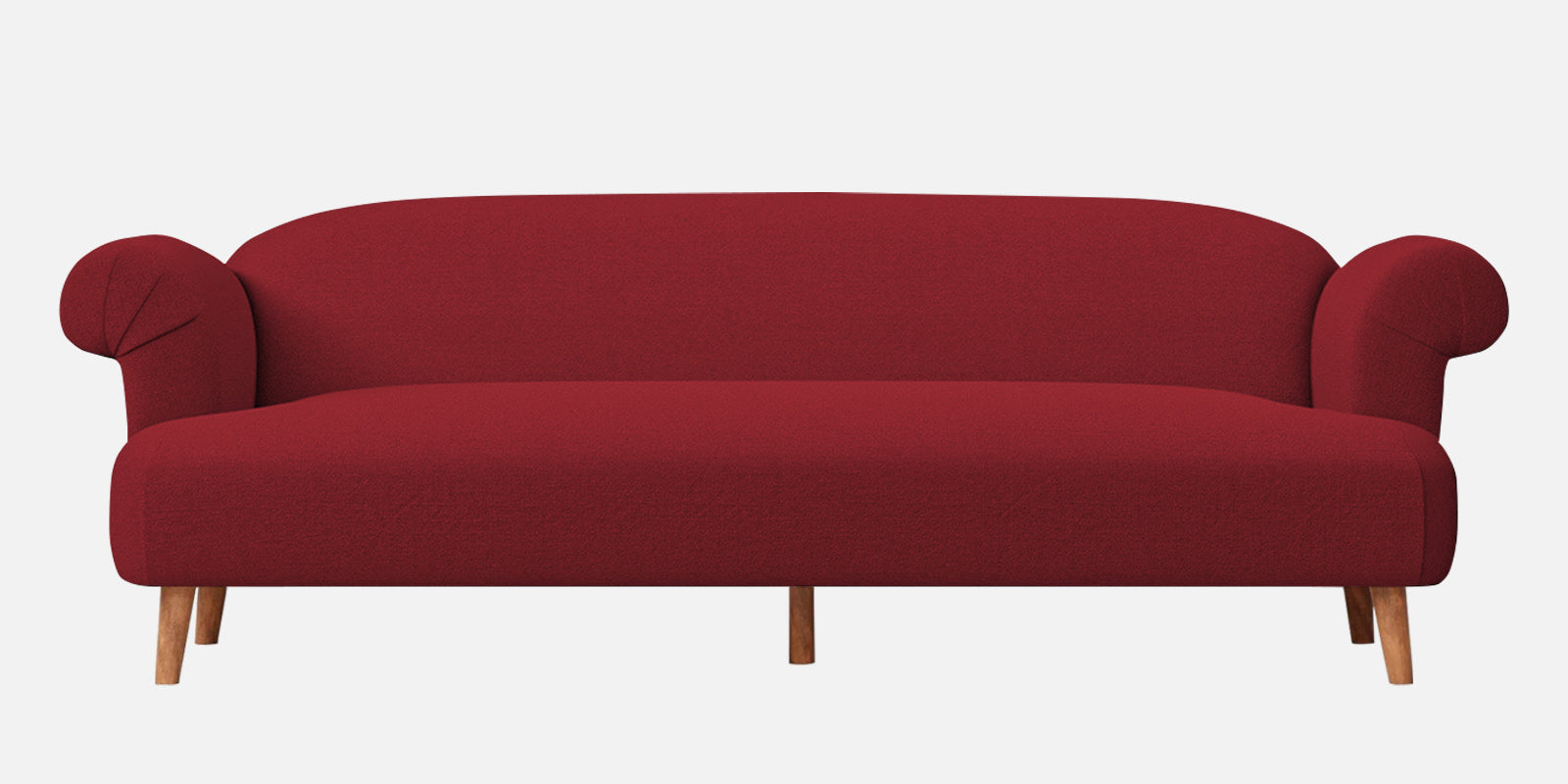Barber Fabric 3 Seater Sofa In Chilli Red Colour - Febonic Living