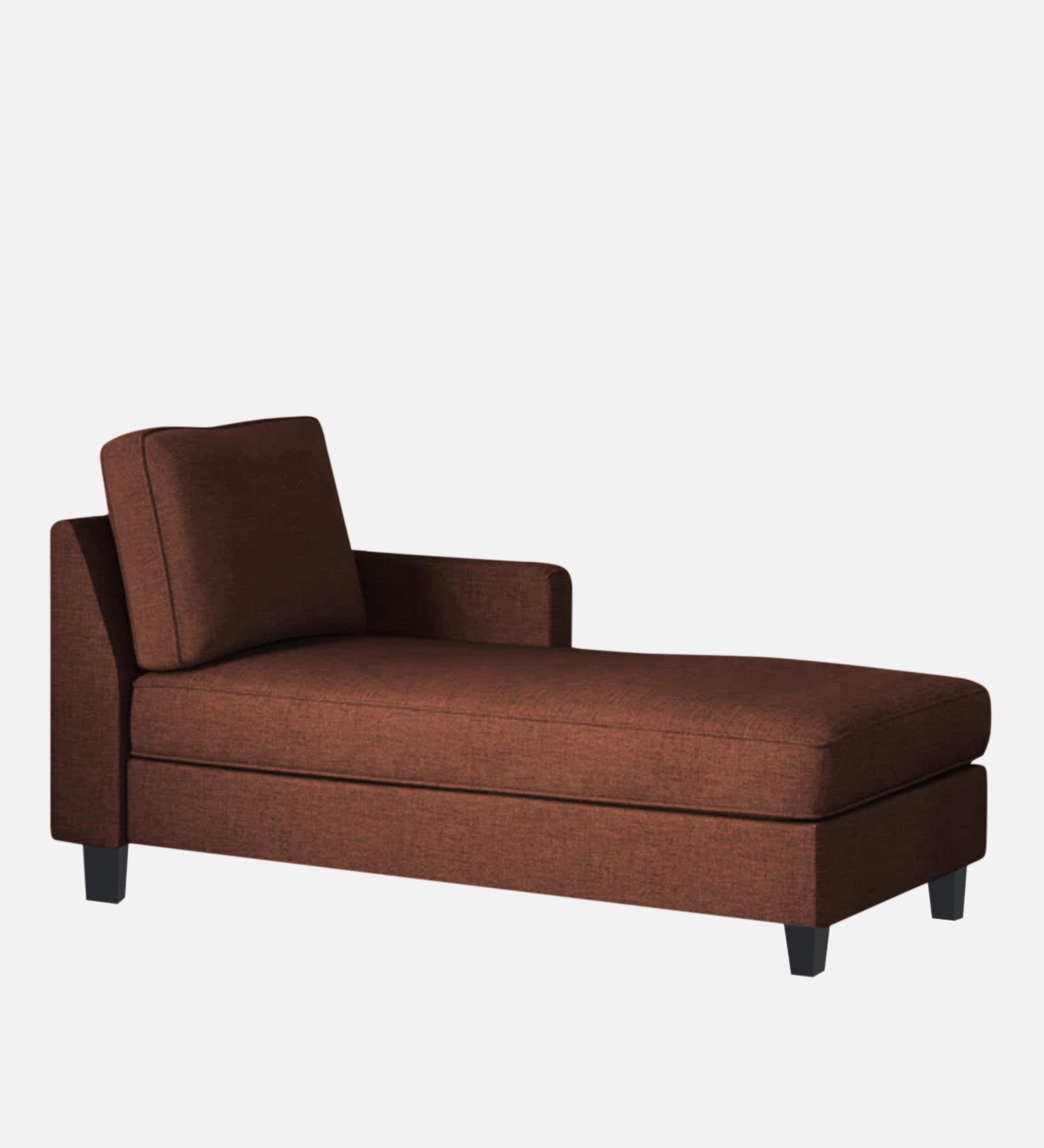 Harry Fabric RHS Chaise Lounger In Coffee Brown Colour - Febonic Living