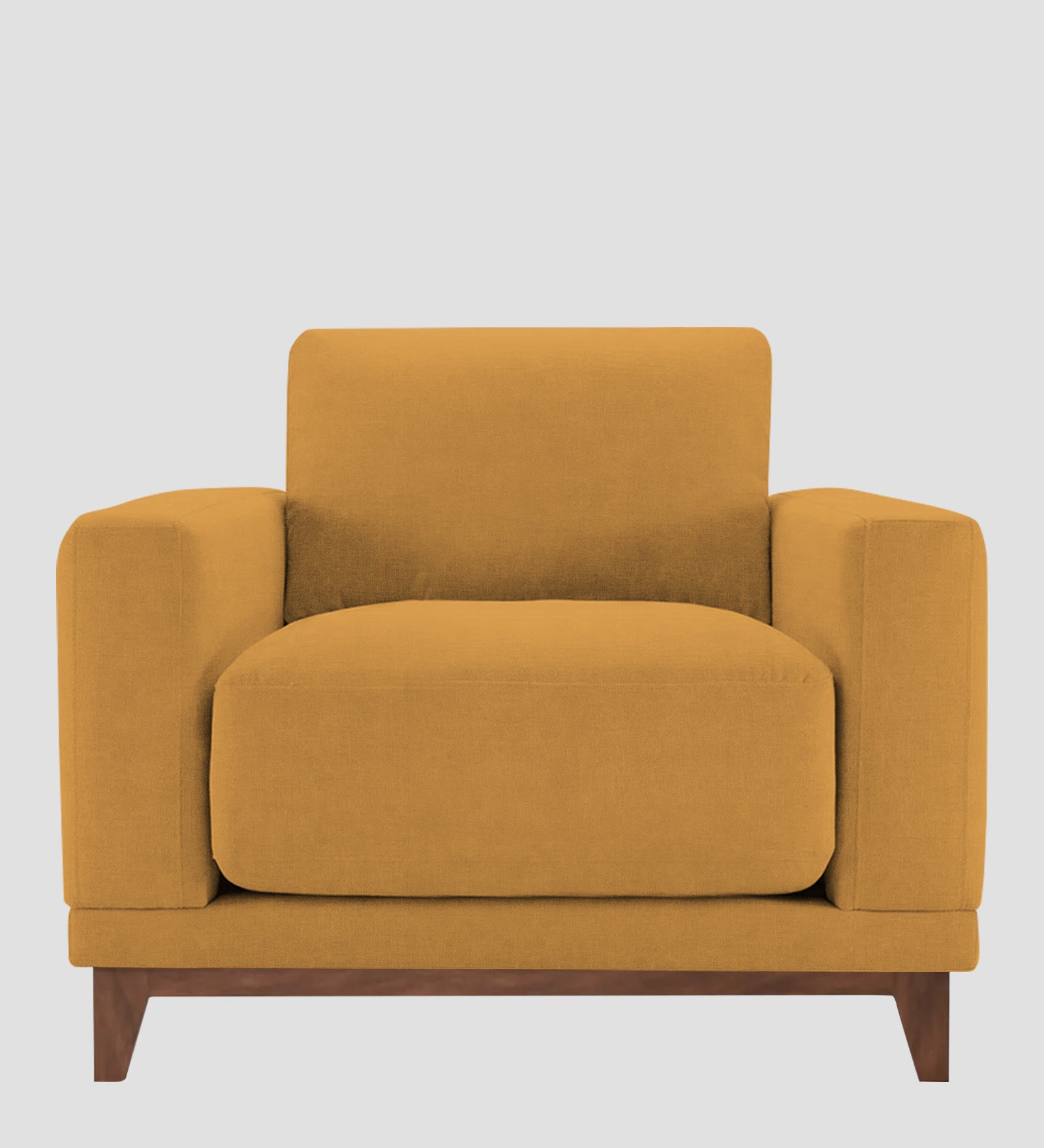 Esha Fabric 1 Seater Sofa In Corn Yellow Colour - Febonic Living