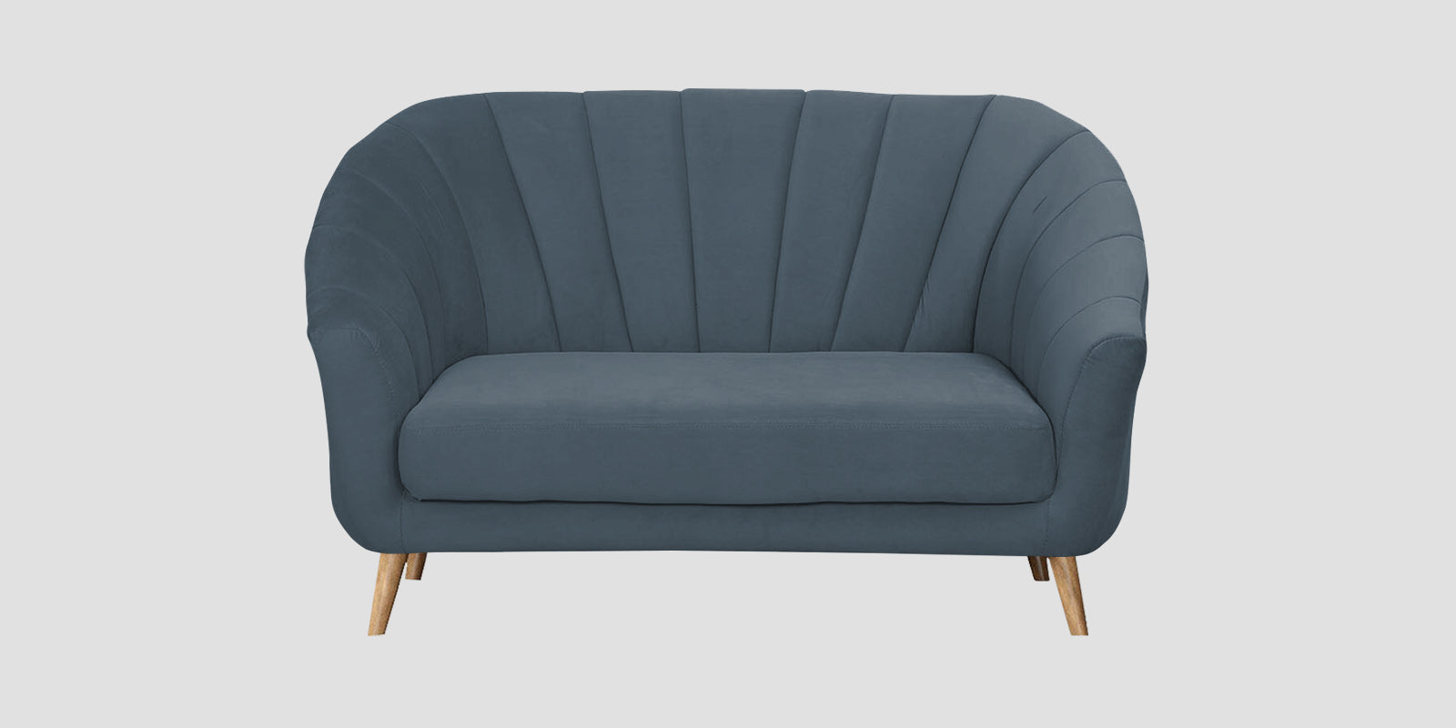 Kaylee Velvet 2 Seater Sofa In Oxford Blue Colour - Febonic Living