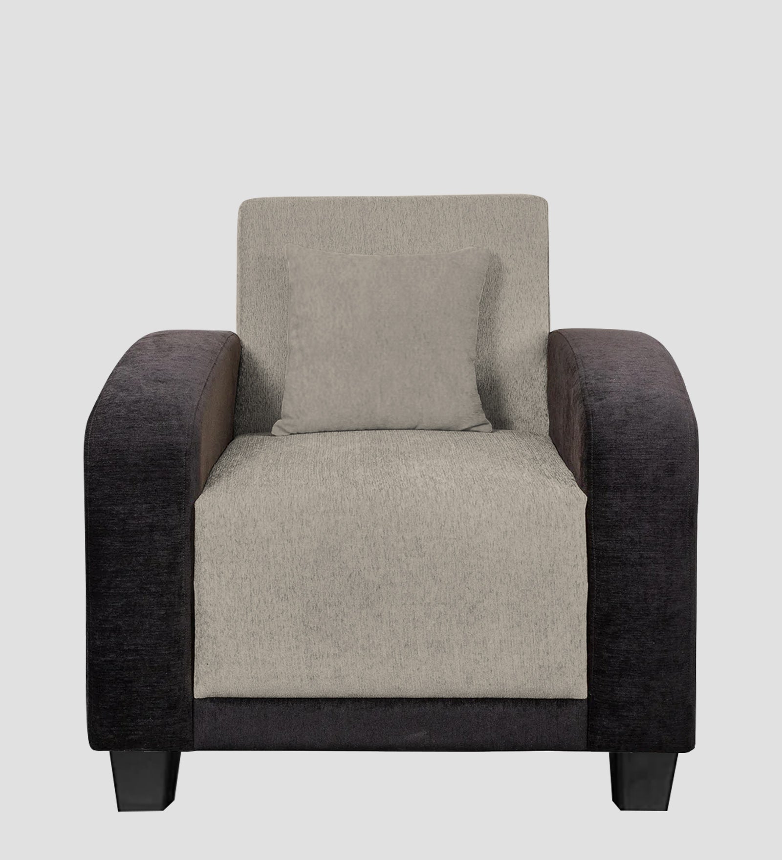 Alex Fabric 1 Seater Sofa In Ash Grey Colour - Febonic Living