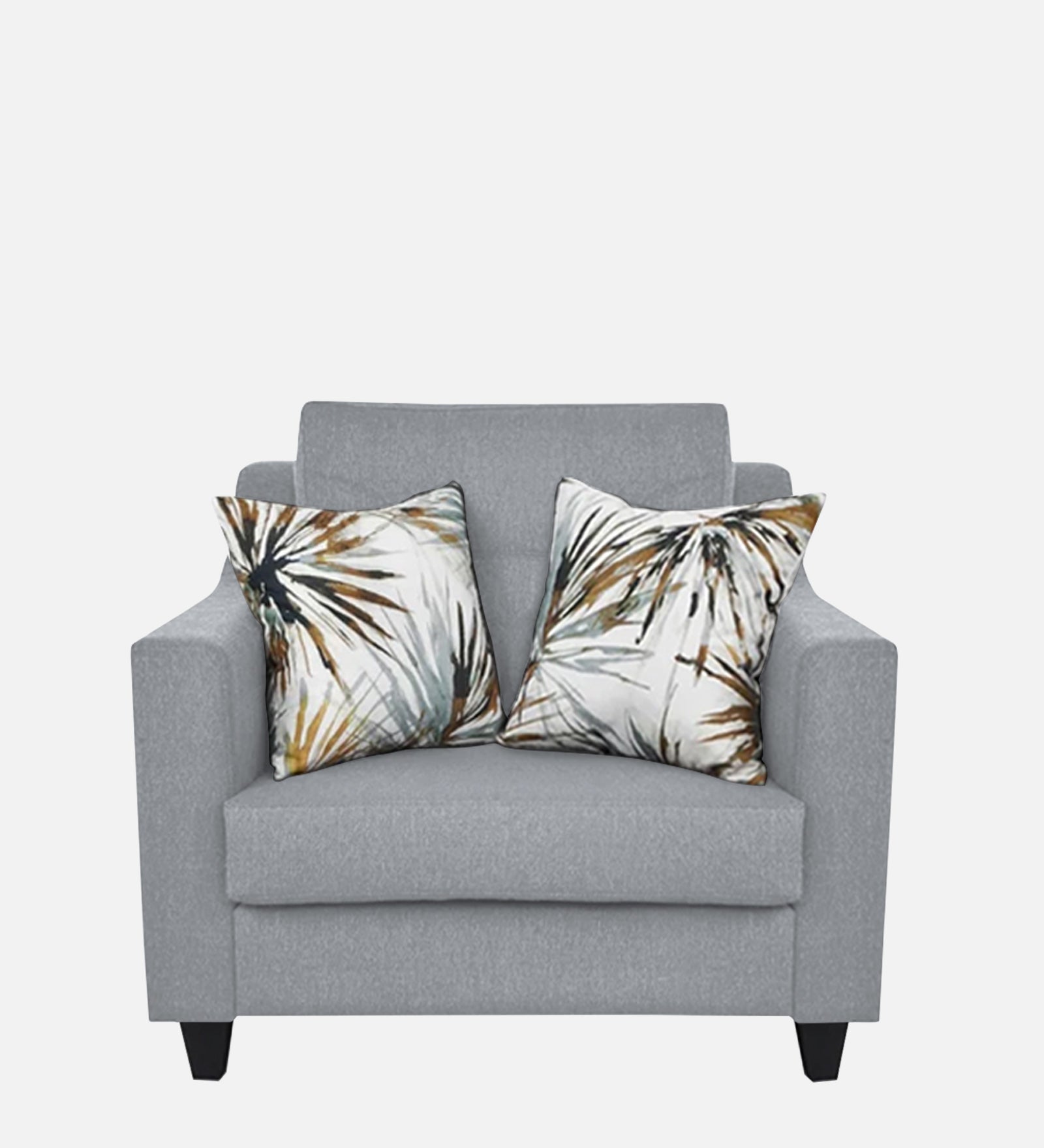 Welly Fabric 1 Seater Sofa In Coin Grey Colour - Febonic Living