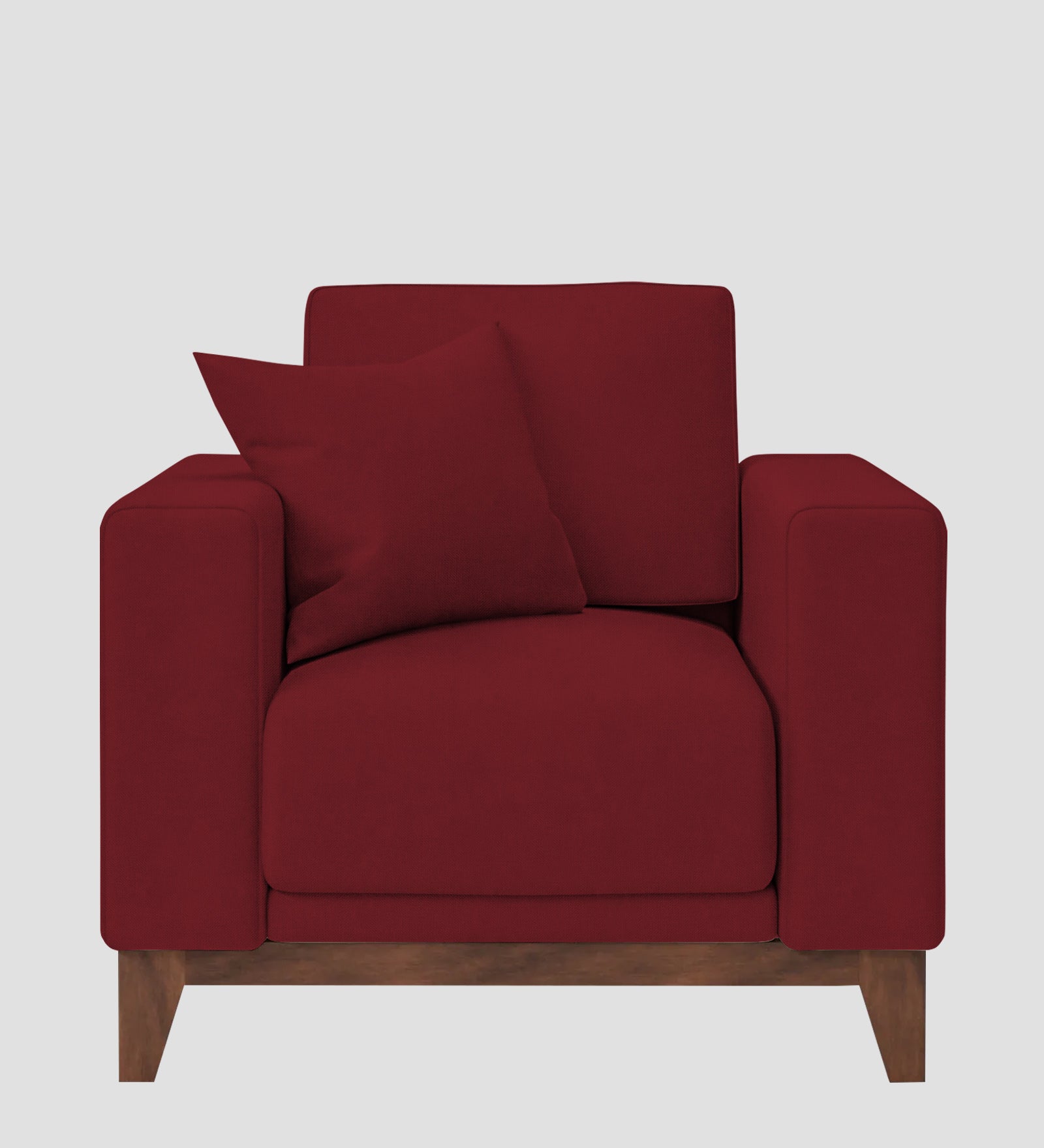 Luca Fabric 1 Seater Sofa In Chilli Red Colour - Febonic Living