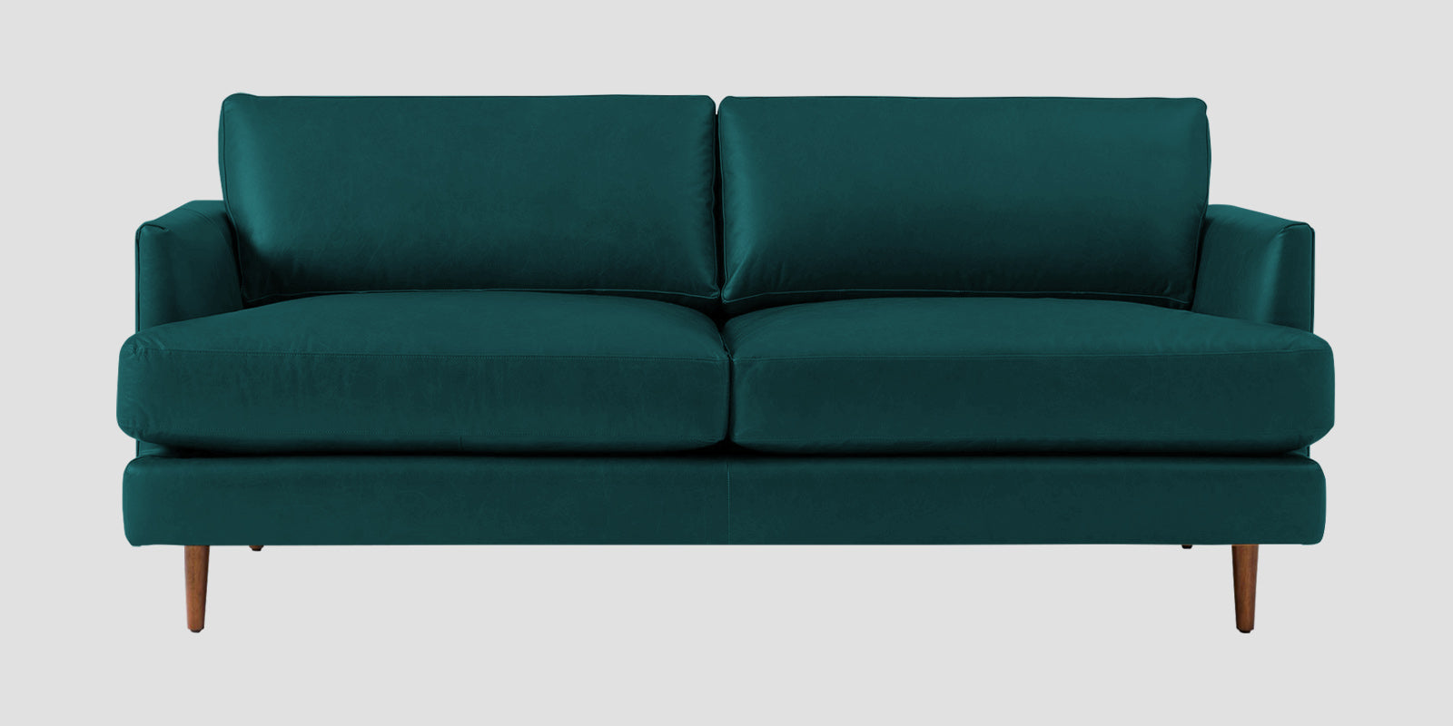 Sterio Leatherette 2 Seater Sofa In Peakcock Blue Colour - Febonic Living