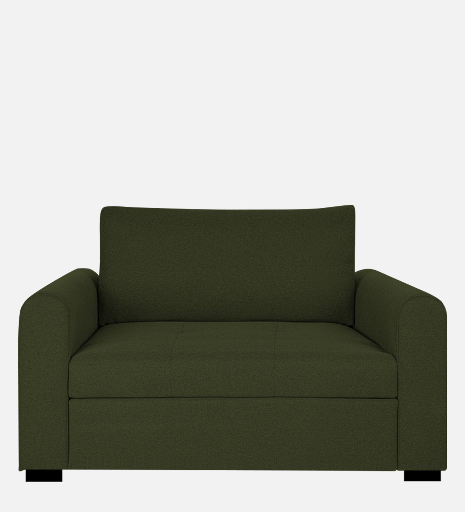 Sigma Fabric 1 Seater Sofa In Olive Green Colour - Febonic Living