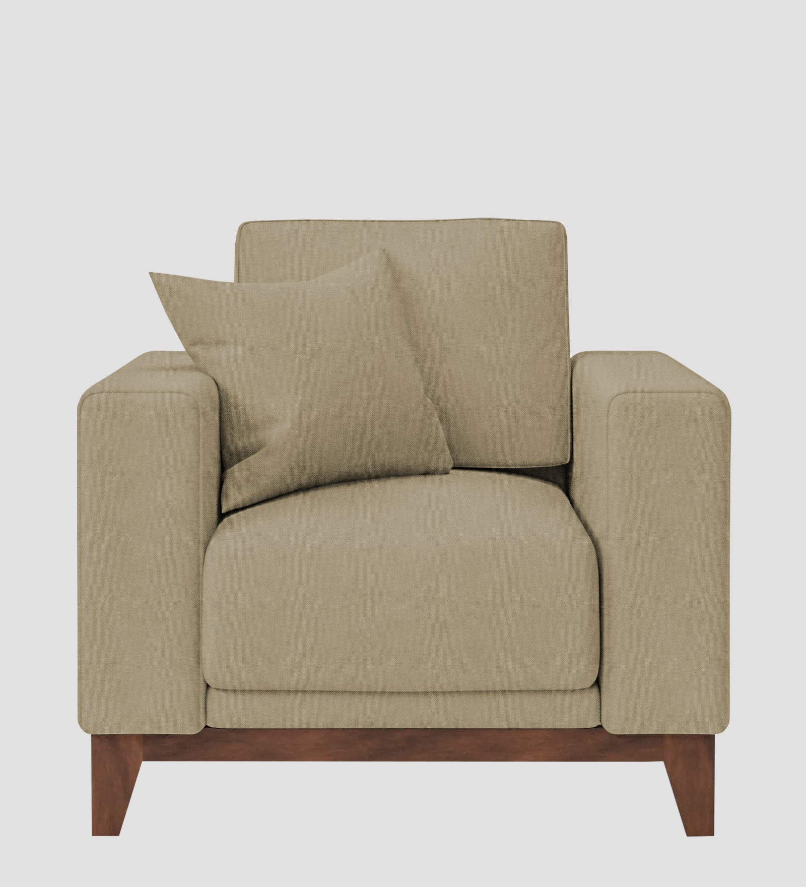 Luca Fabric 1 Seater Sofa In Honey Beige Colour - Febonic Living