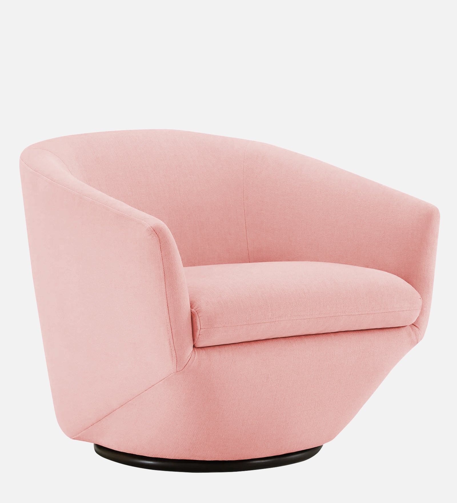 Haddie Velvet Swivel Chair In Millennial Pink Colour - Febonic Living