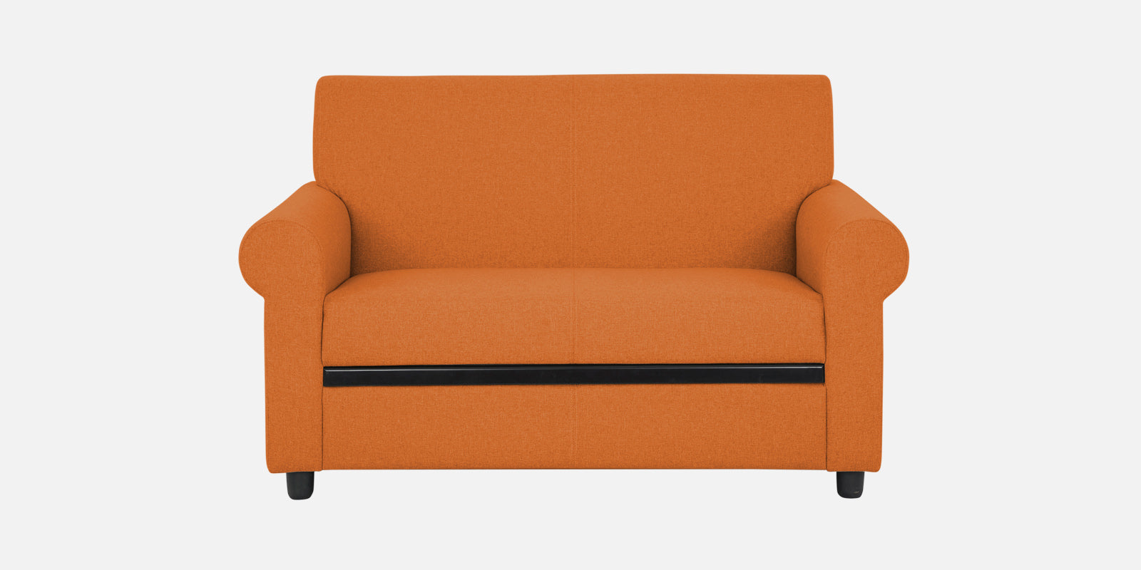 Ribby Fabric 2 Seater Sofa In Dark Orange Colour - Febonic Living