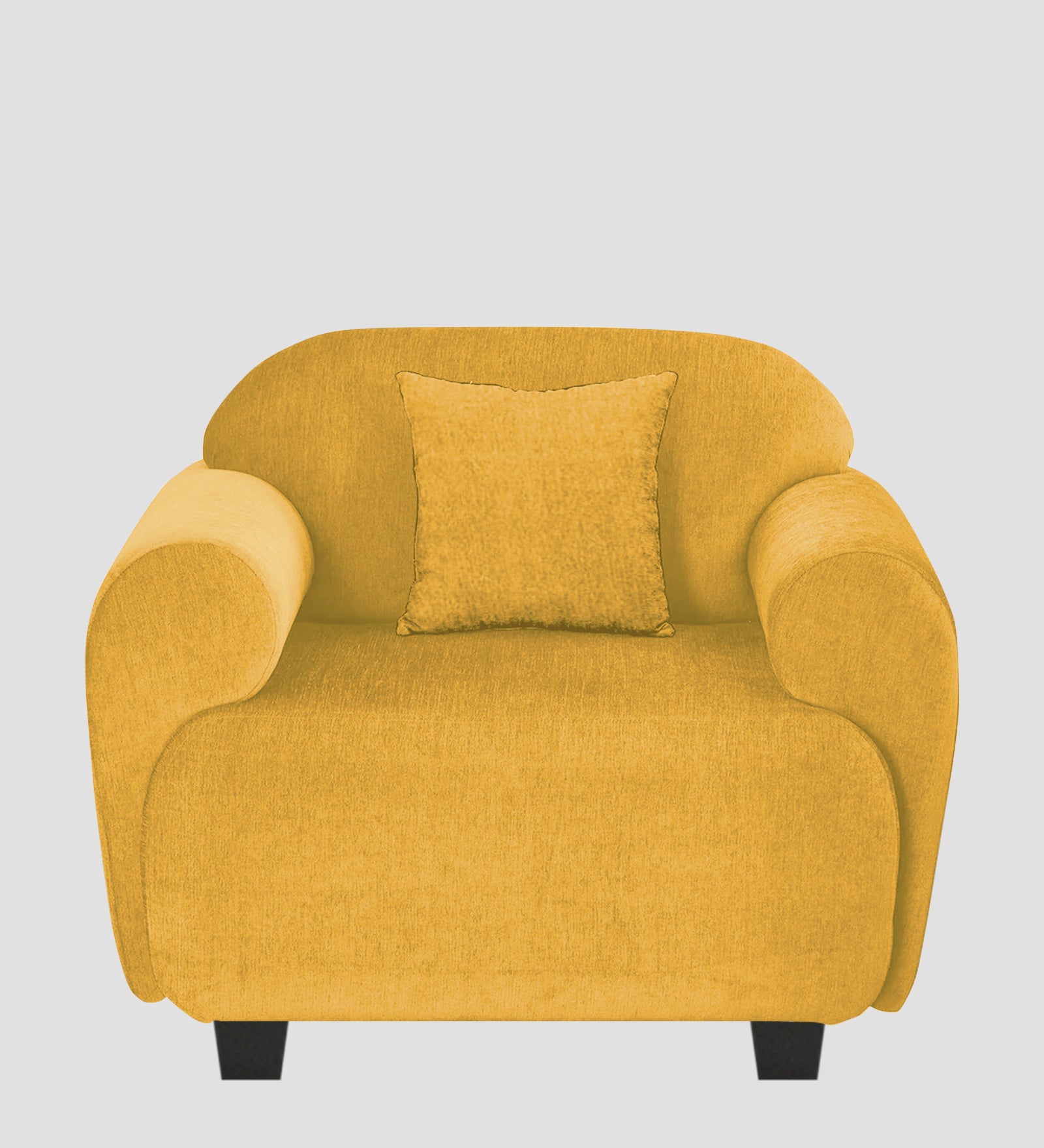 Apollo Fabric 1 Seater Sofa Bold Yellow Colour - Febonic Living