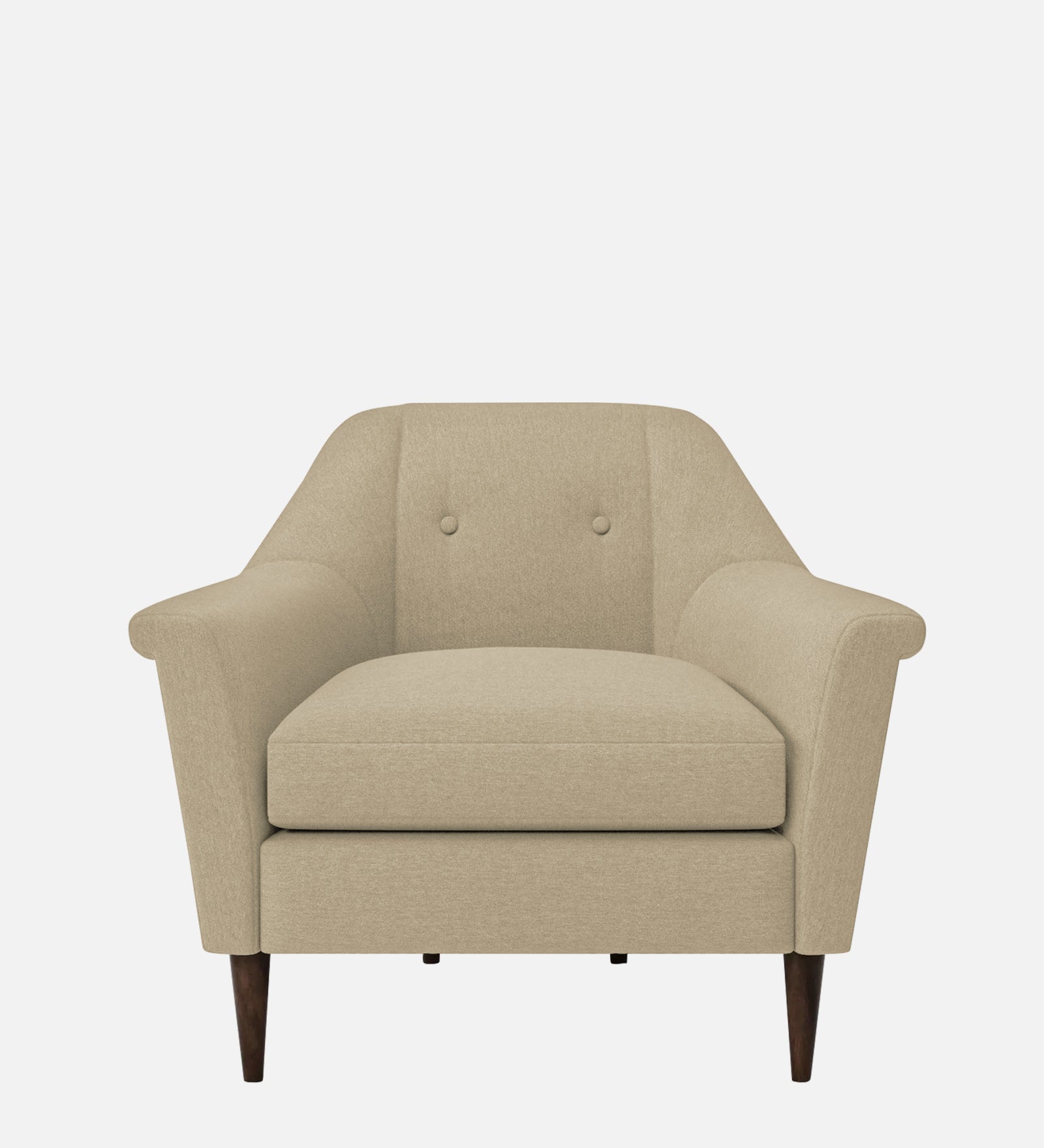 Homer Fabric 1 Seater Sofa In Honey Beige Colour - Febonic Living