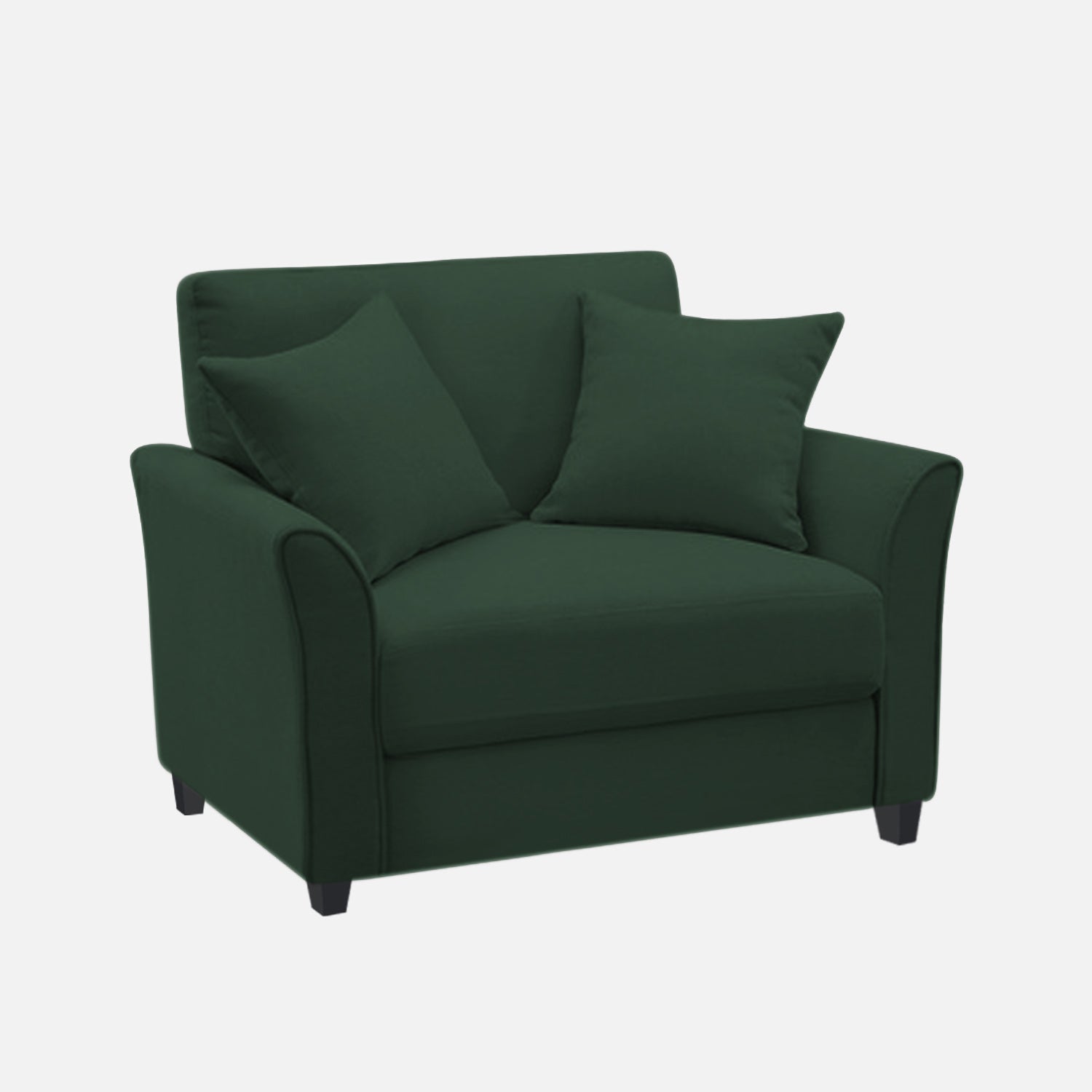 Daroo Velvet 1 Seater Sofa In Amazon Green Colour - Febonic Living
