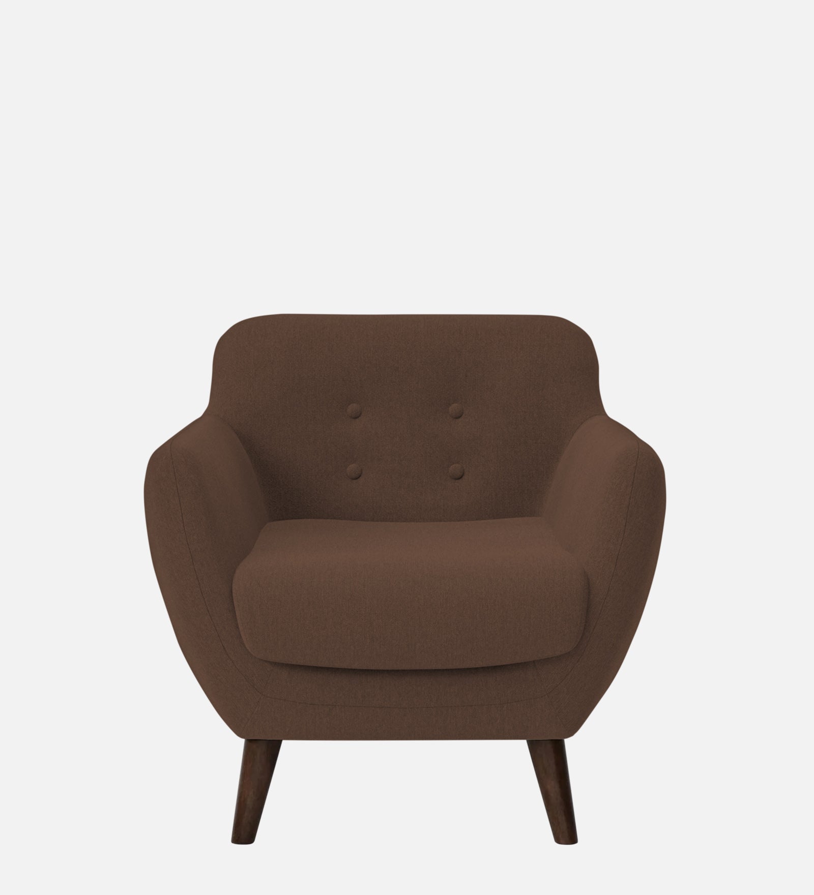 Goofy Fabric 1 Seater Sofa In Ash Brown Colour - Febonic Living