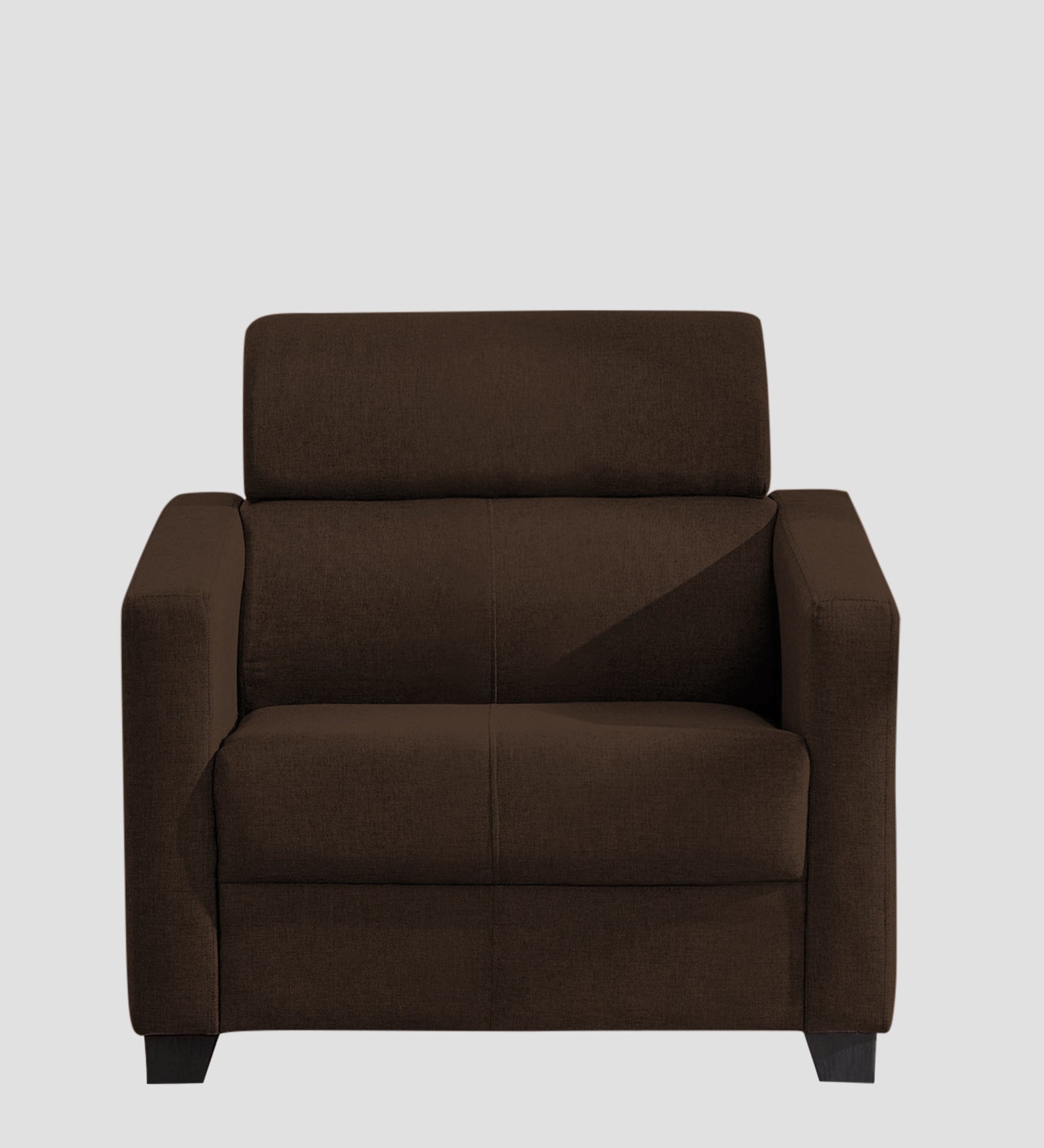 Devo Fabric 1 Seater Sofa In Cidar Brown Colour - Febonic Living