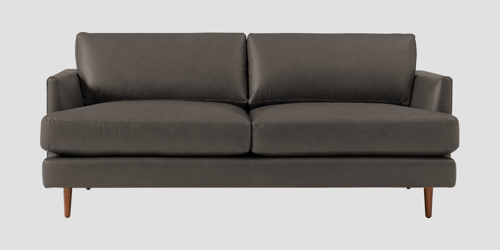 Sterio Leatherette 2 Seater Sofa In Shark Grey Colour - Febonic Living
