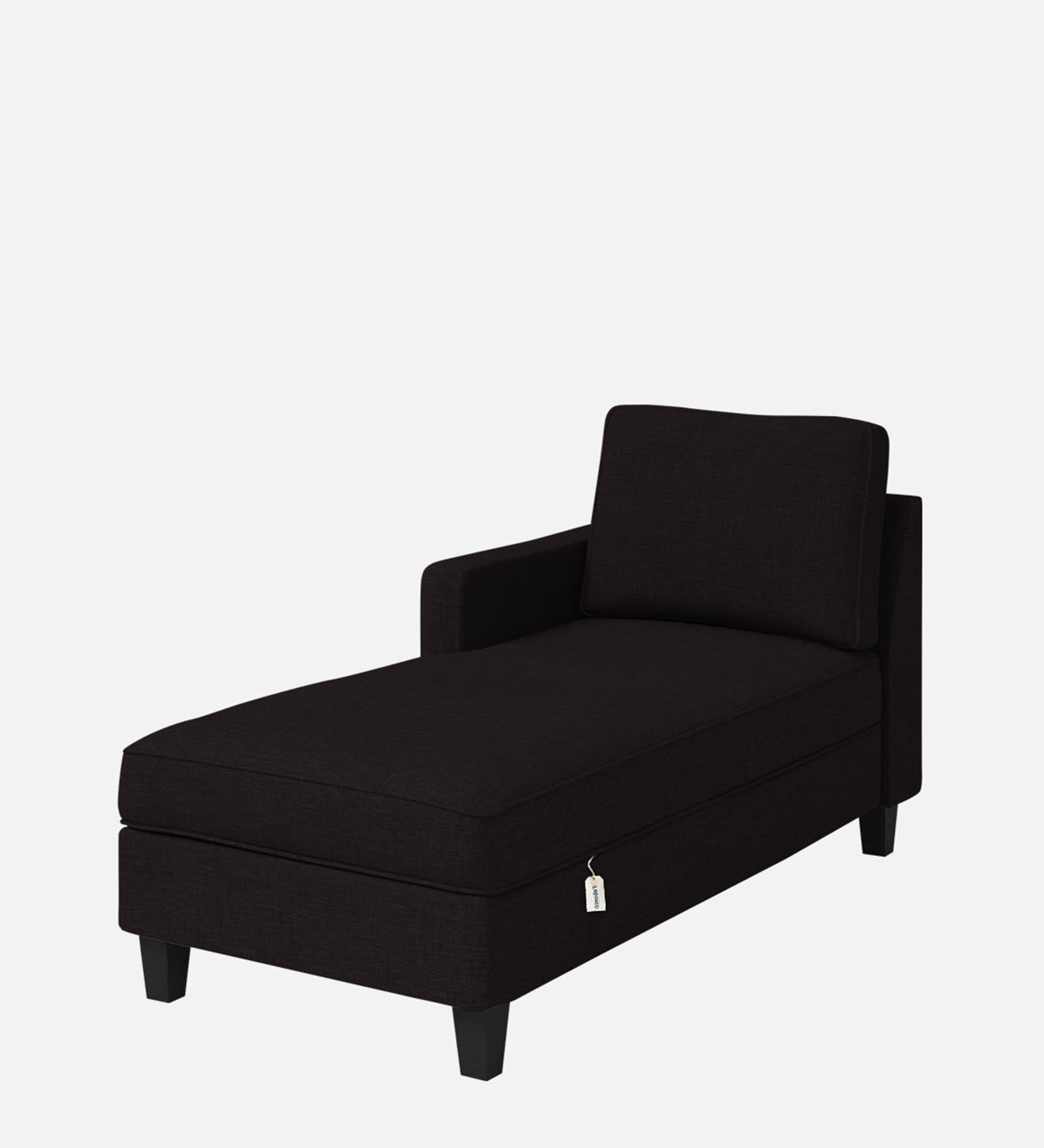 Royee Fabric LHS Chaise Lounger In Cara Brown Colour With Storage - Febonic Living