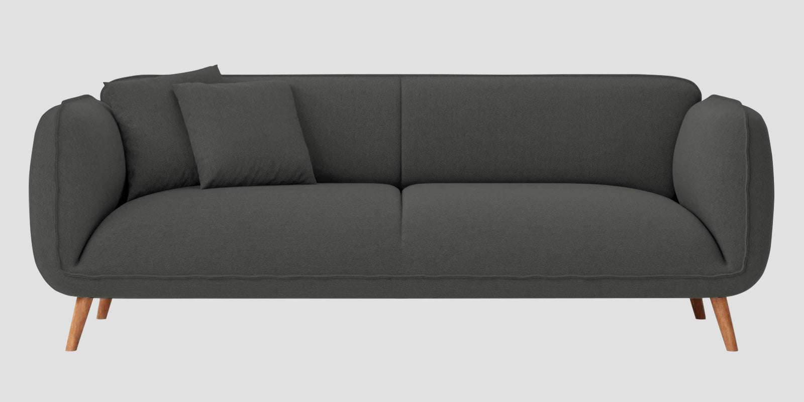 Zia Fabric 3 Seater Sofa In Stone Grey Colour - Febonic Living