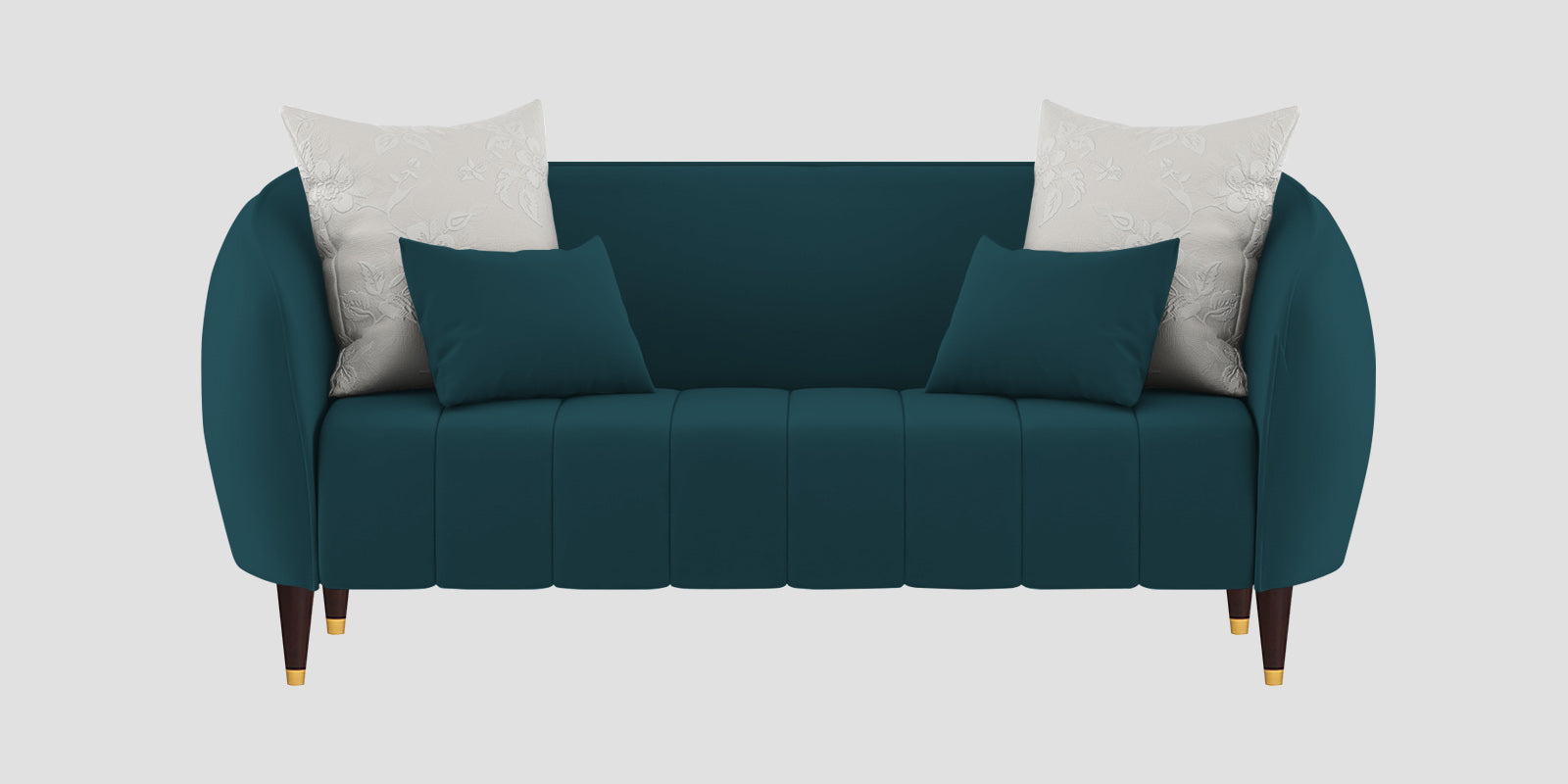 Hairo Velvet 2 Seater Sofa In Arabian Green Colour - Febonic Living