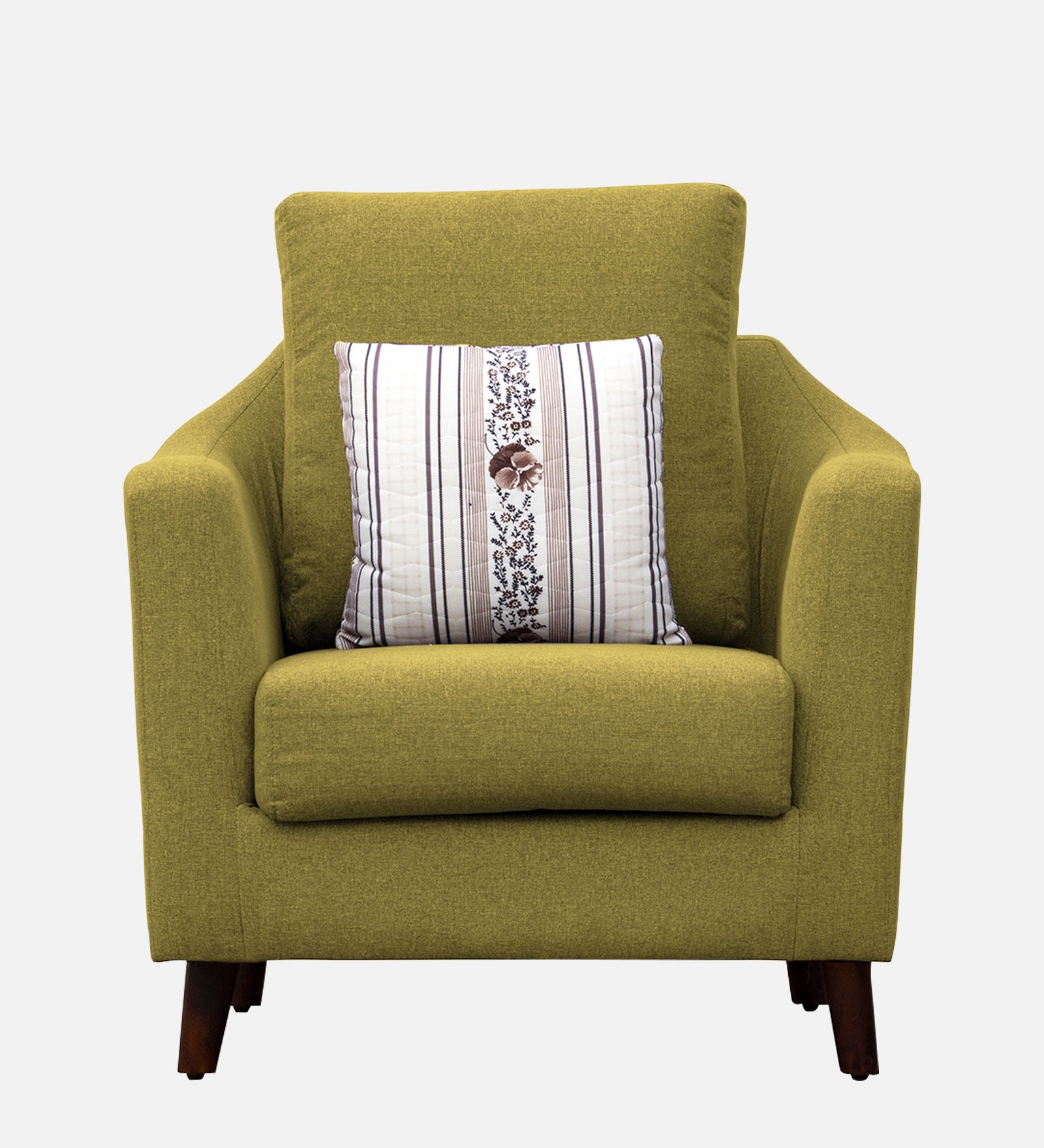 Kevin Fabric 1 Seater Sofa In Parrot Green Colour - Febonic Living