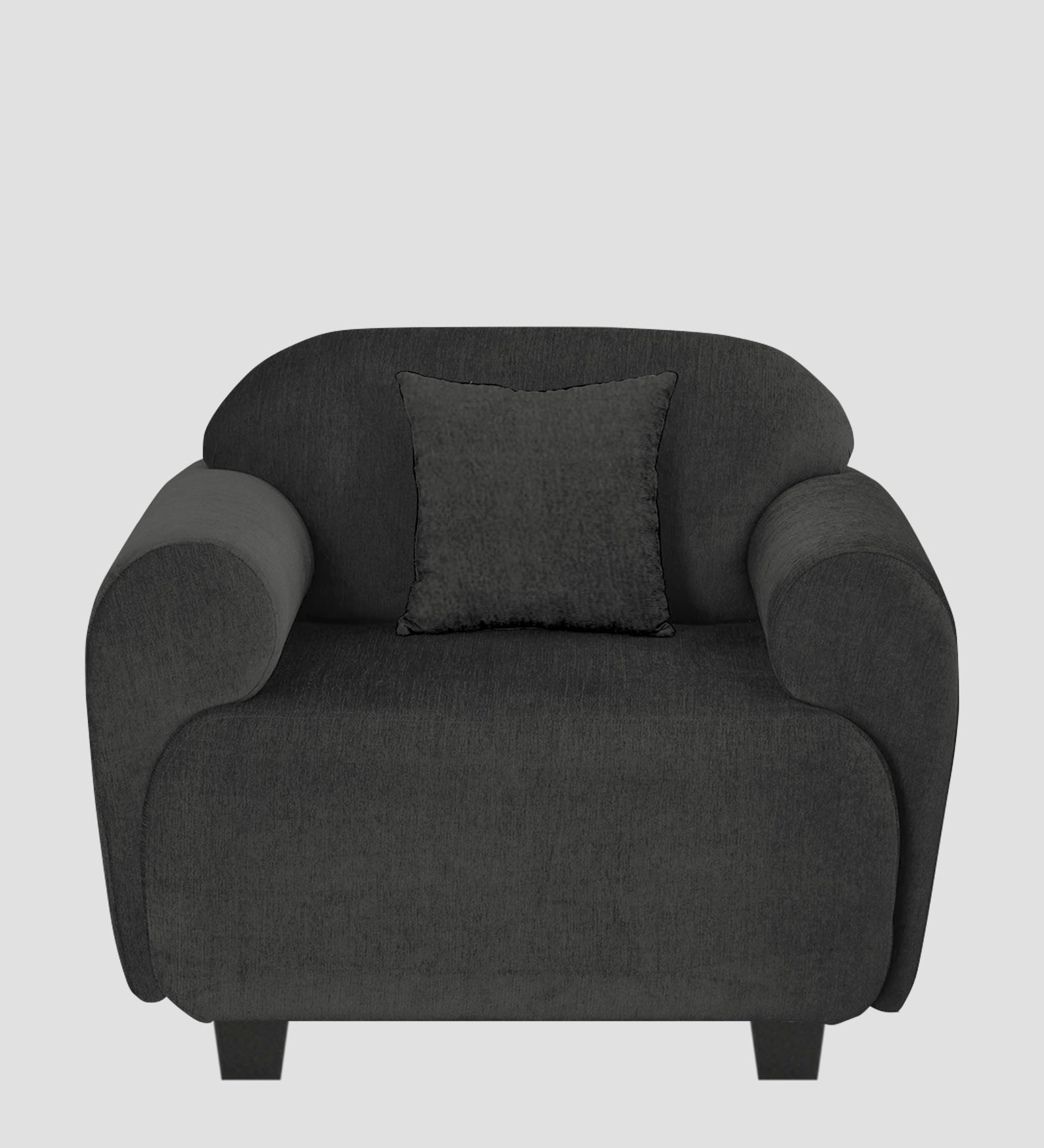 Apollo Fabric 1 Seater Sofa Charcoal Grey Colour - Febonic Living