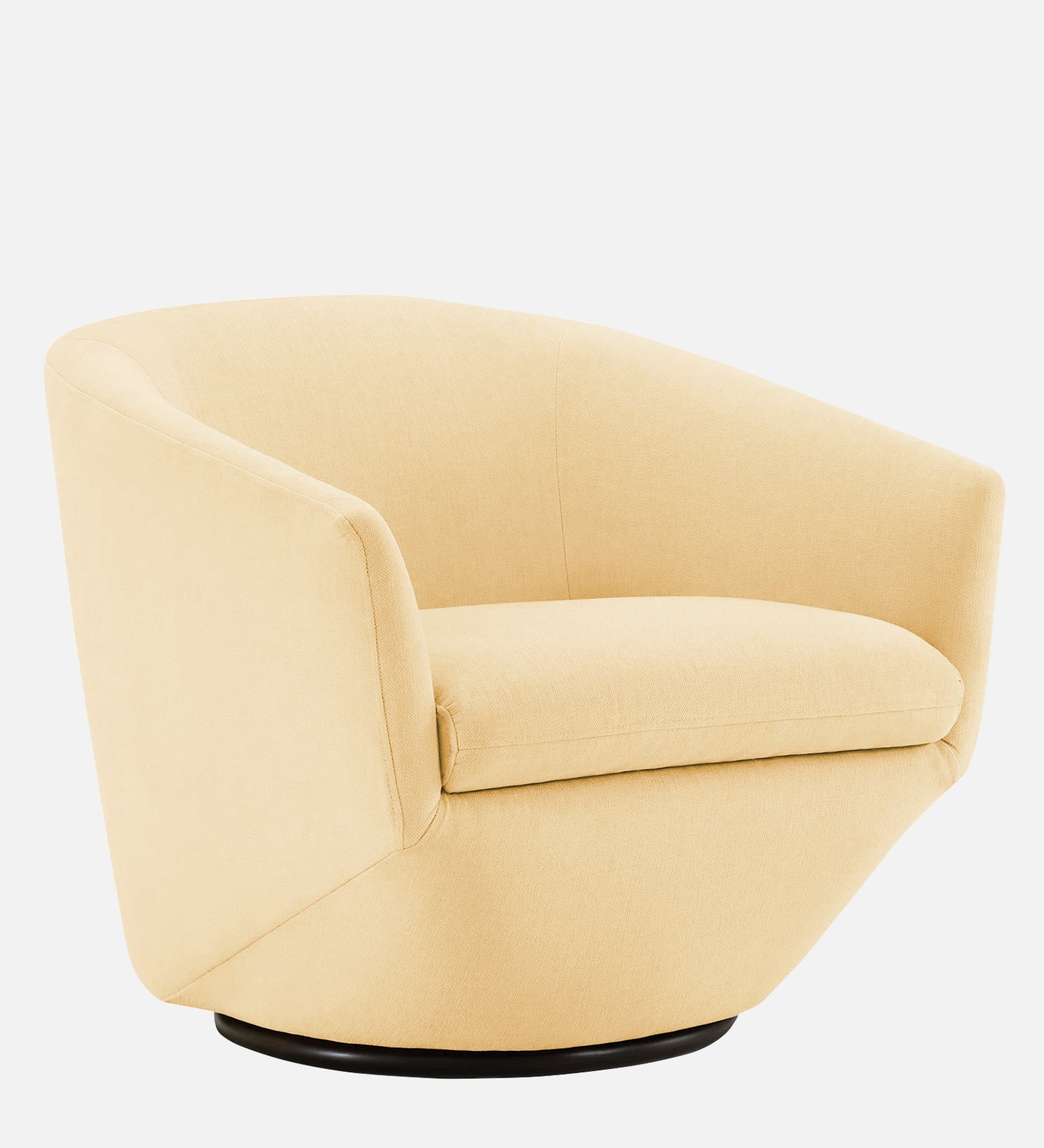 Haddie Velvet Swivel Chair In Sandy Beige Colour - Febonic Living