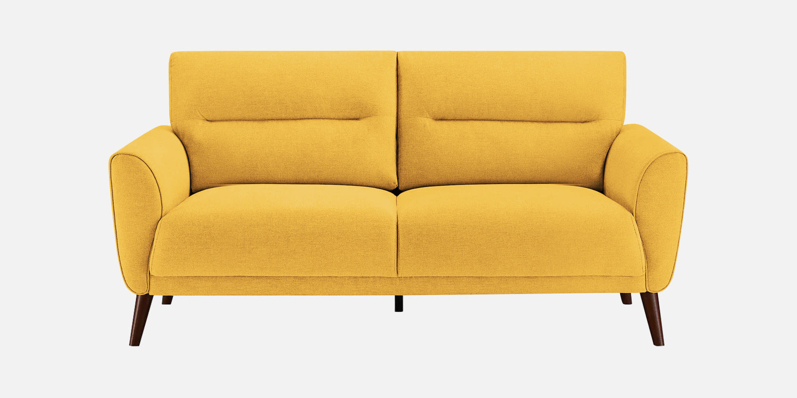 Castro Fabric 2 Seater Sofa In Bold Yellow Colour - Febonic Living