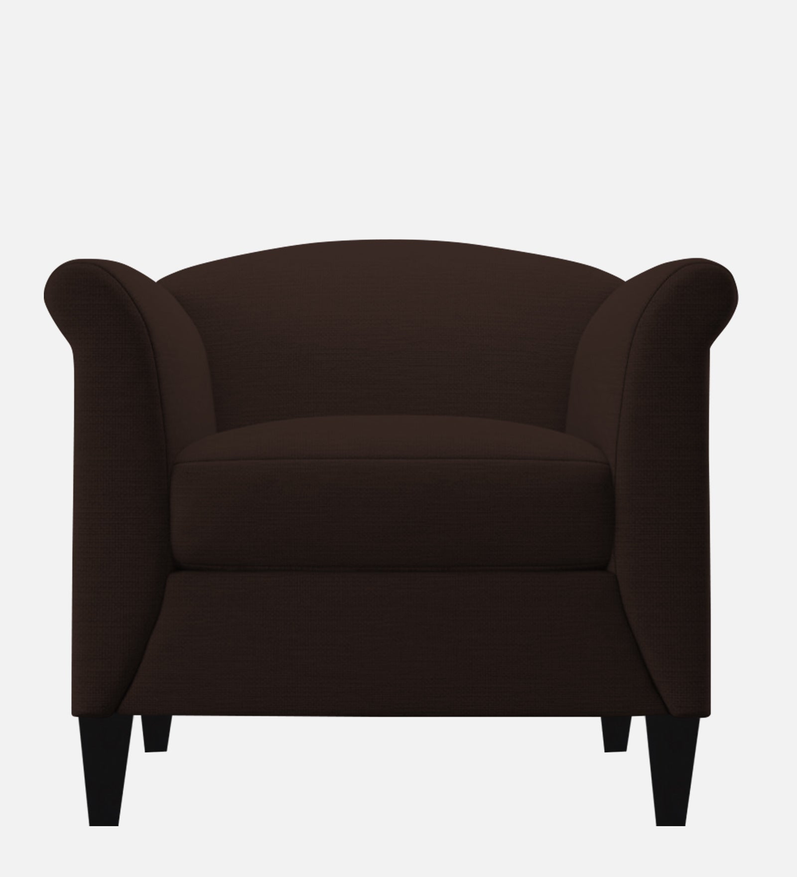 Kimber Fabric 1 Seater Sofa In Coffee Brown Colour - Febonic Living