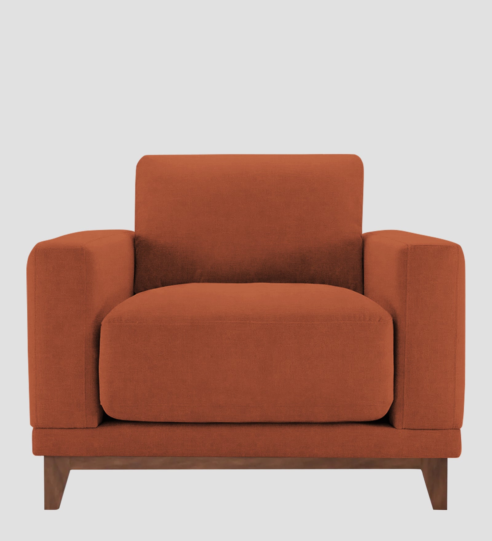 Esha Fabric 1 Seater Sofa In Royal Orange Colour - Febonic Living