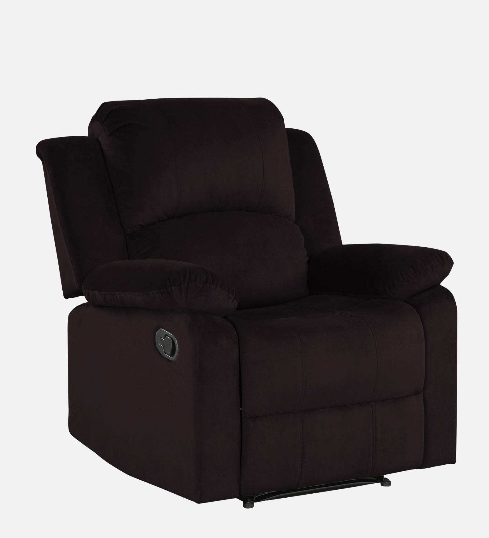 Henry Fabric 1 Seater Manual Recliner In Cara Brown Colour - Febonic Living
