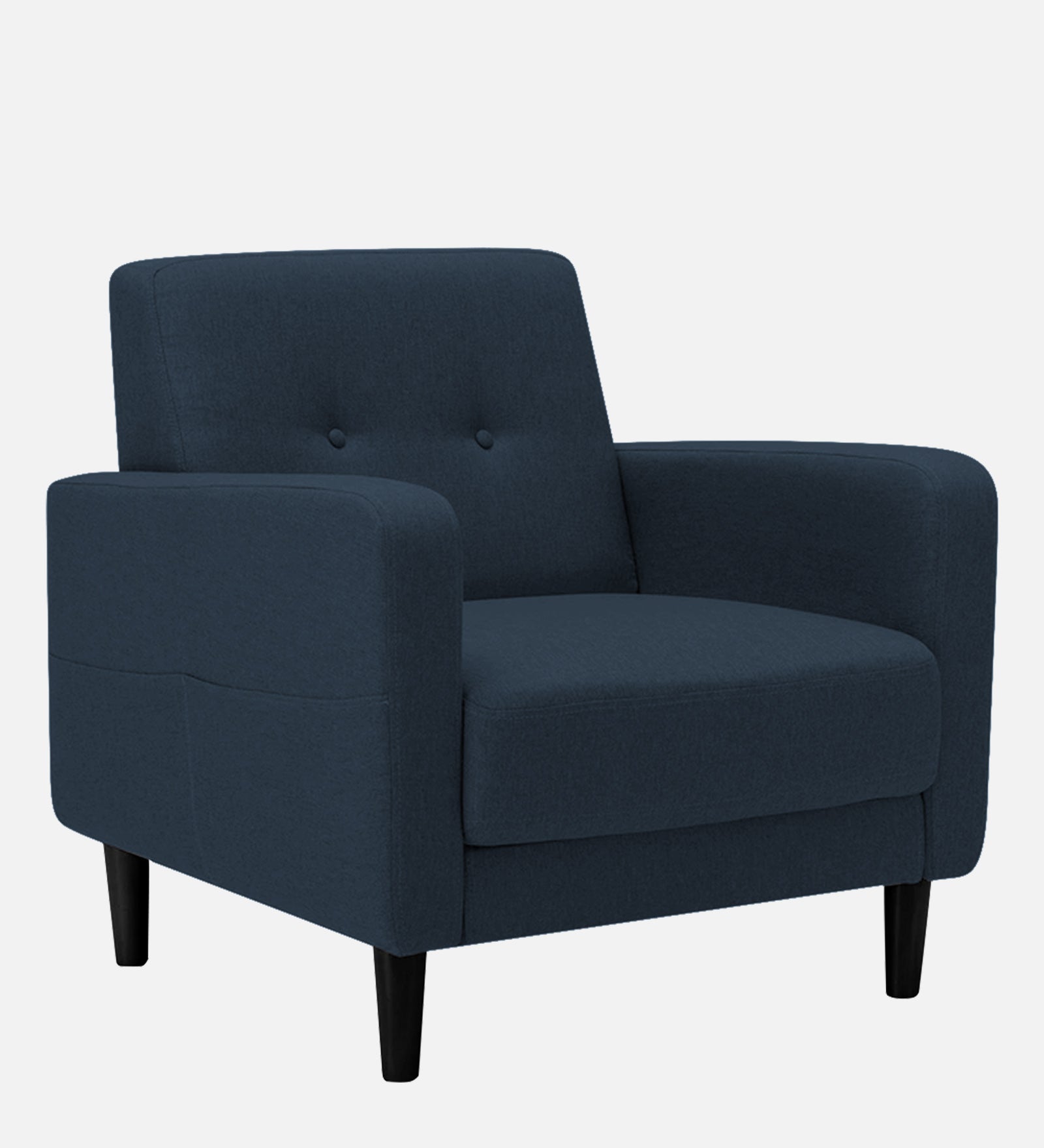 Marq Fabric 1 Seater Sofa In  Denim Blue Colour - Febonic Living