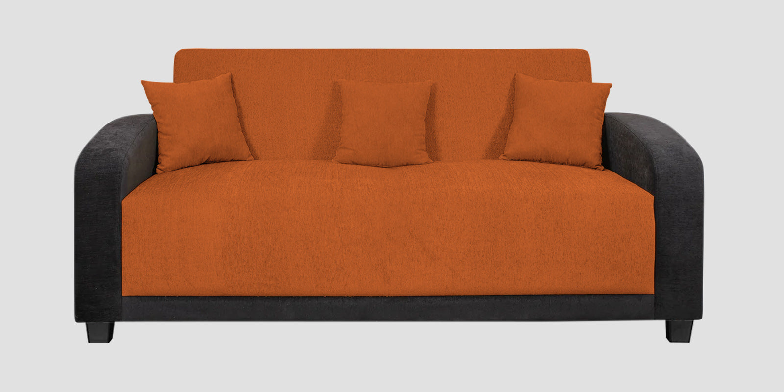 Alex Fabric 3 Seater Sofa In Vivid Orange Colour - Febonic Living