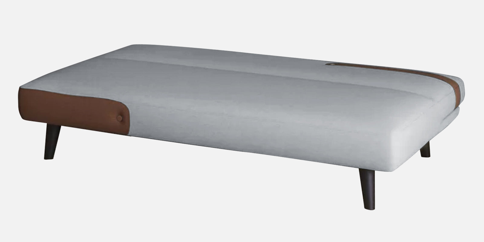 Vedan Fabric 3 Seater Convertible Sofa Cum Bed In Coin Grey Colour - Febonic Living