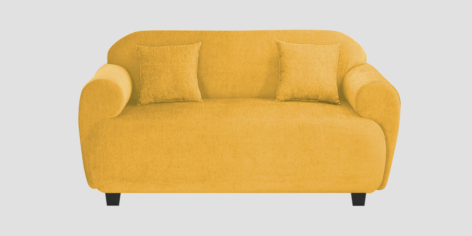 Apollo Fabric 2 Seater Sofa In Bold Yellow Colour - Febonic Living