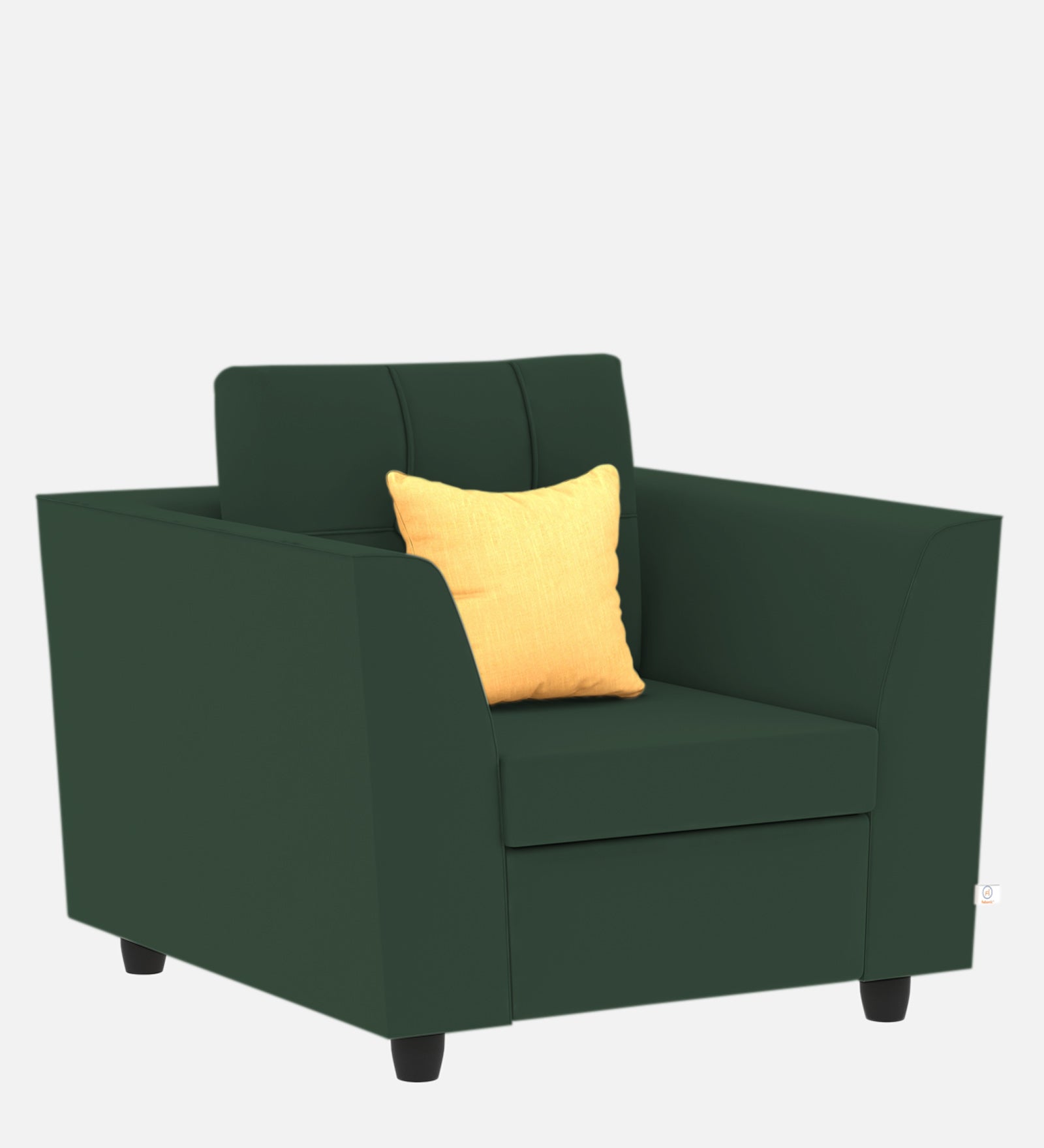 Nestin Velvet 1 Seater Sofa In Amazon Green Colour - Febonic Living