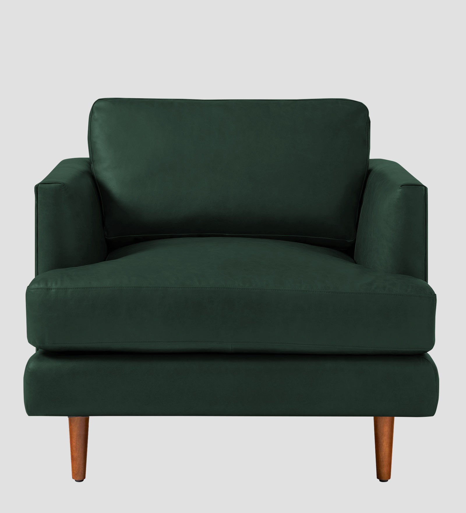 Sterio Leatherette 1 Seater Sofa In Basil Green Colour - Febonic Living