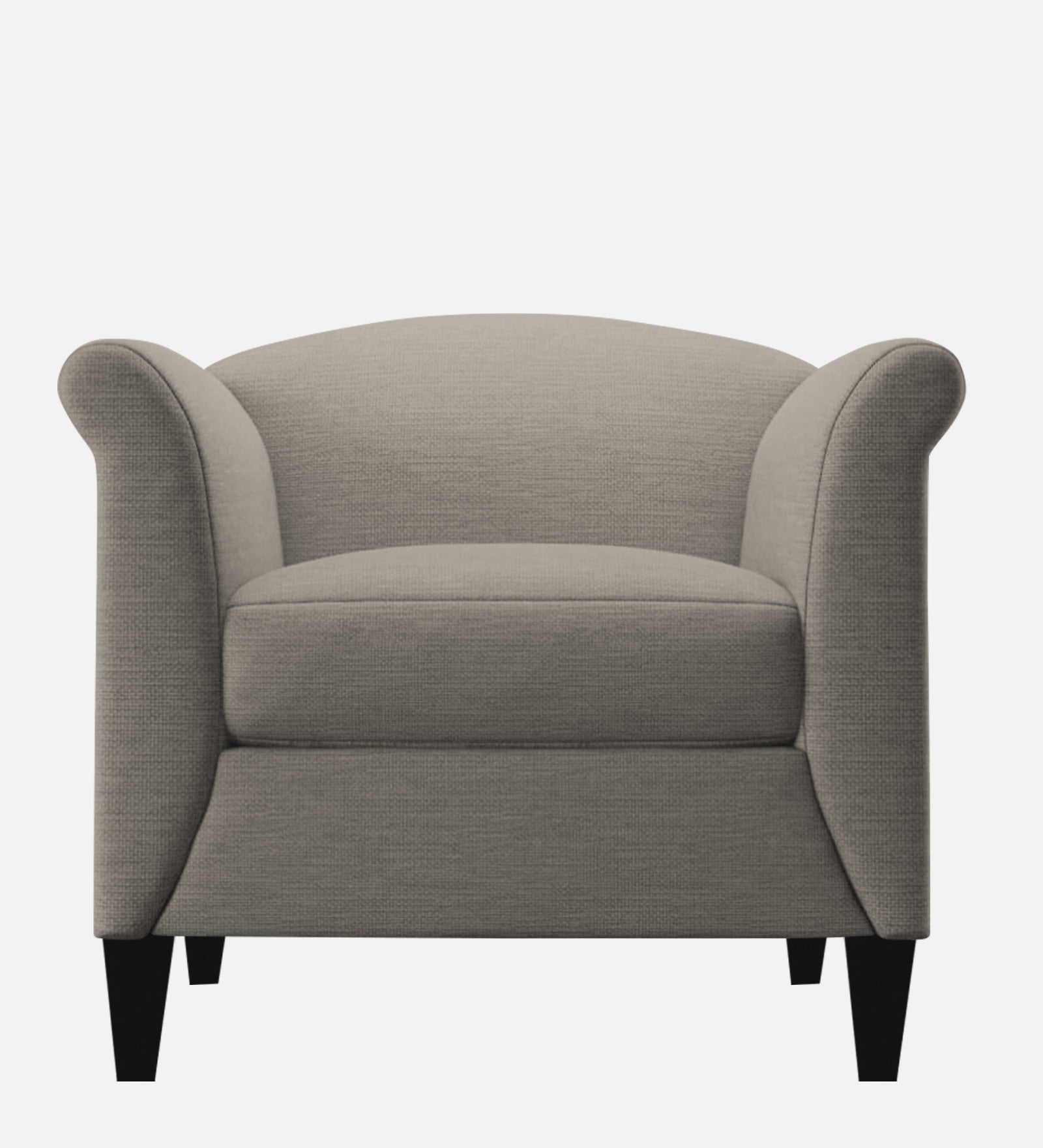 Kimber Fabric 1 Seater Sofa in Ash Grey Colour