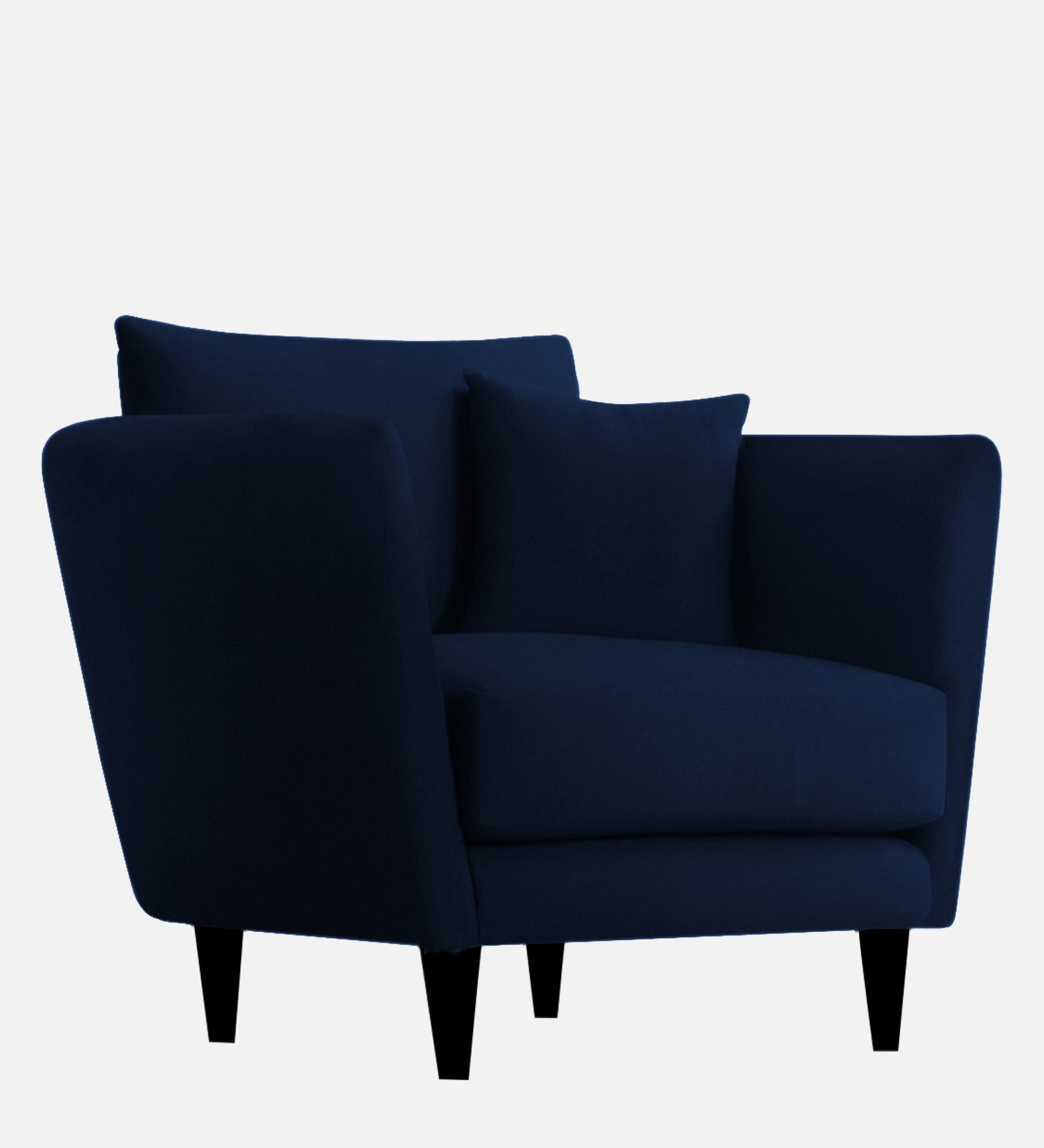 Norway Velvet 1 Seater Sofa In Dark Blue Colour - Febonic Living
