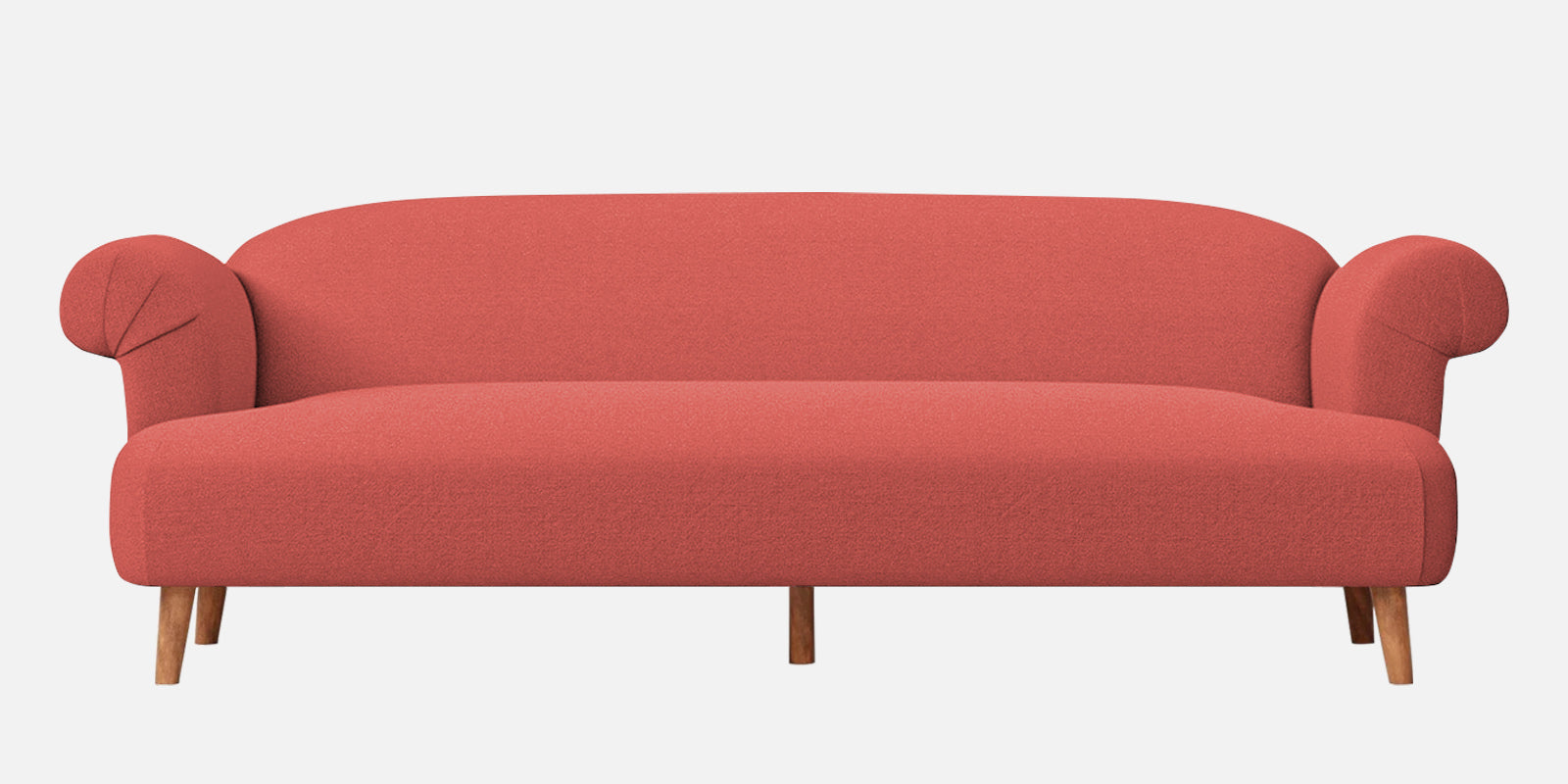 Barber Fabric 3 Seater Sofa In Salmon Pink Colour - Febonic Living