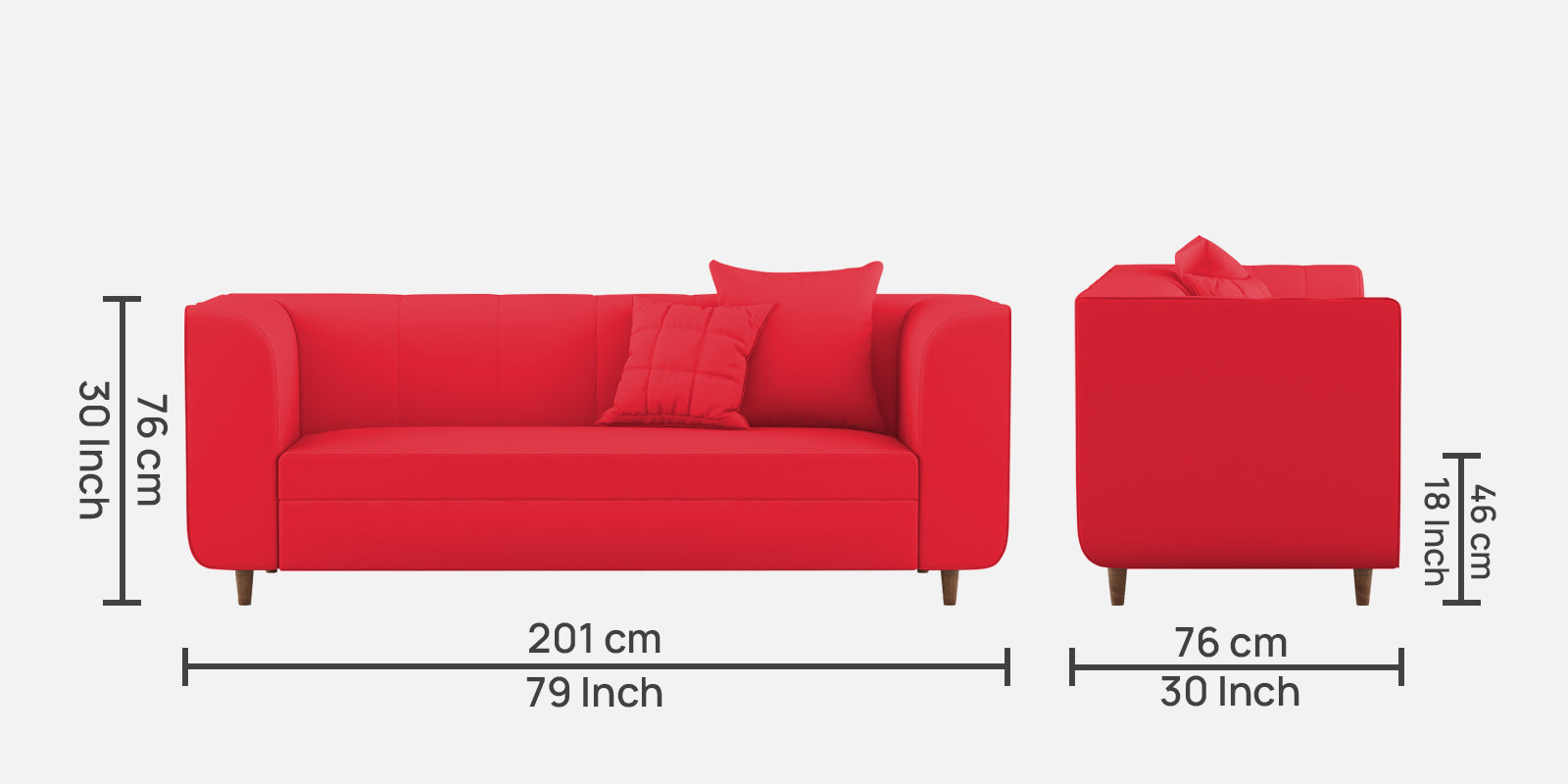 Sumo Velvet 3 Seater Sofa In Ox Blood Maroon Colour - Febonic Living