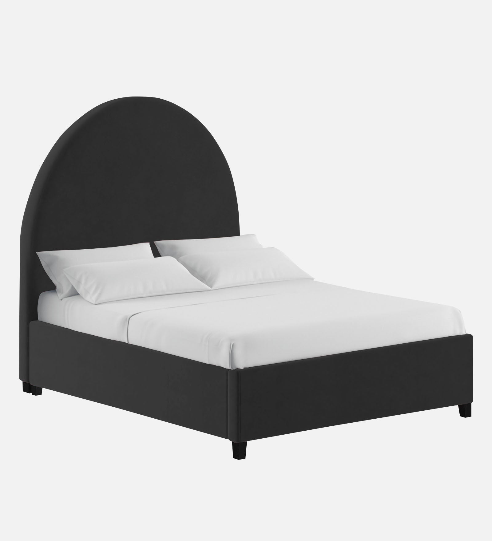 Maro Velvet King Size Bed In Hory Grey Colour - Febonic Living