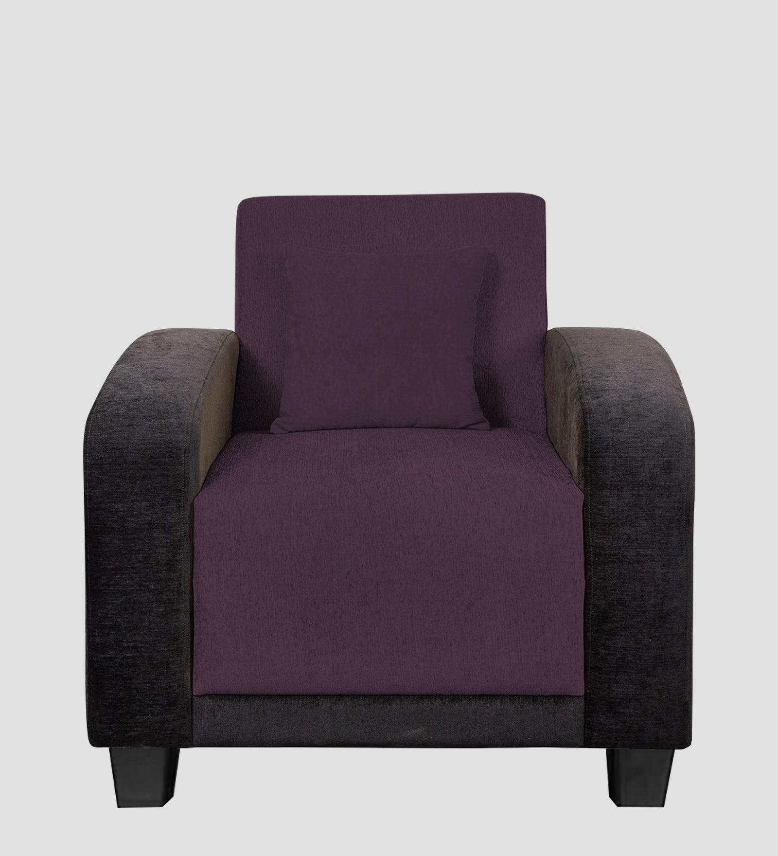 Alex Fabric 1 Seater Sofa In Greek Purple Colour - Febonic Living