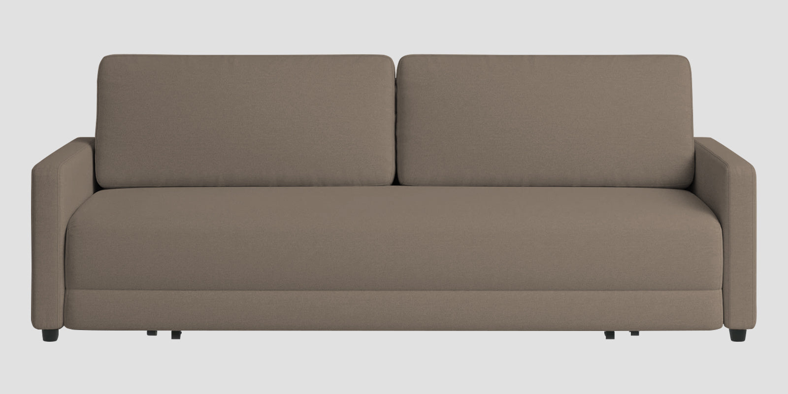 Leora Fabric 3 Seater Convertible Sofa Cum Bed In Hazel Beige Colour - Febonic Living