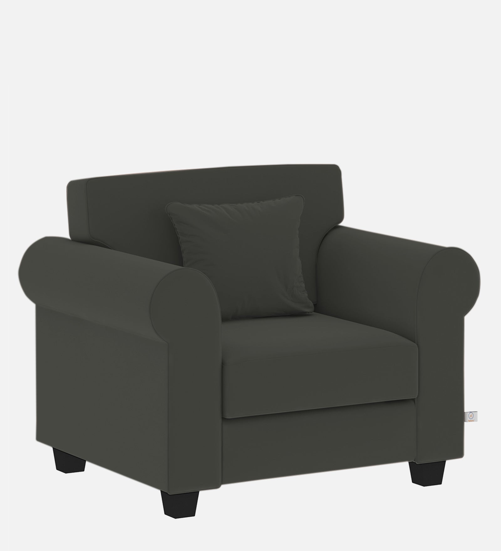 Numonk Velvet 1 Seater Sofa In Hory Grey Colour - Febonic Living