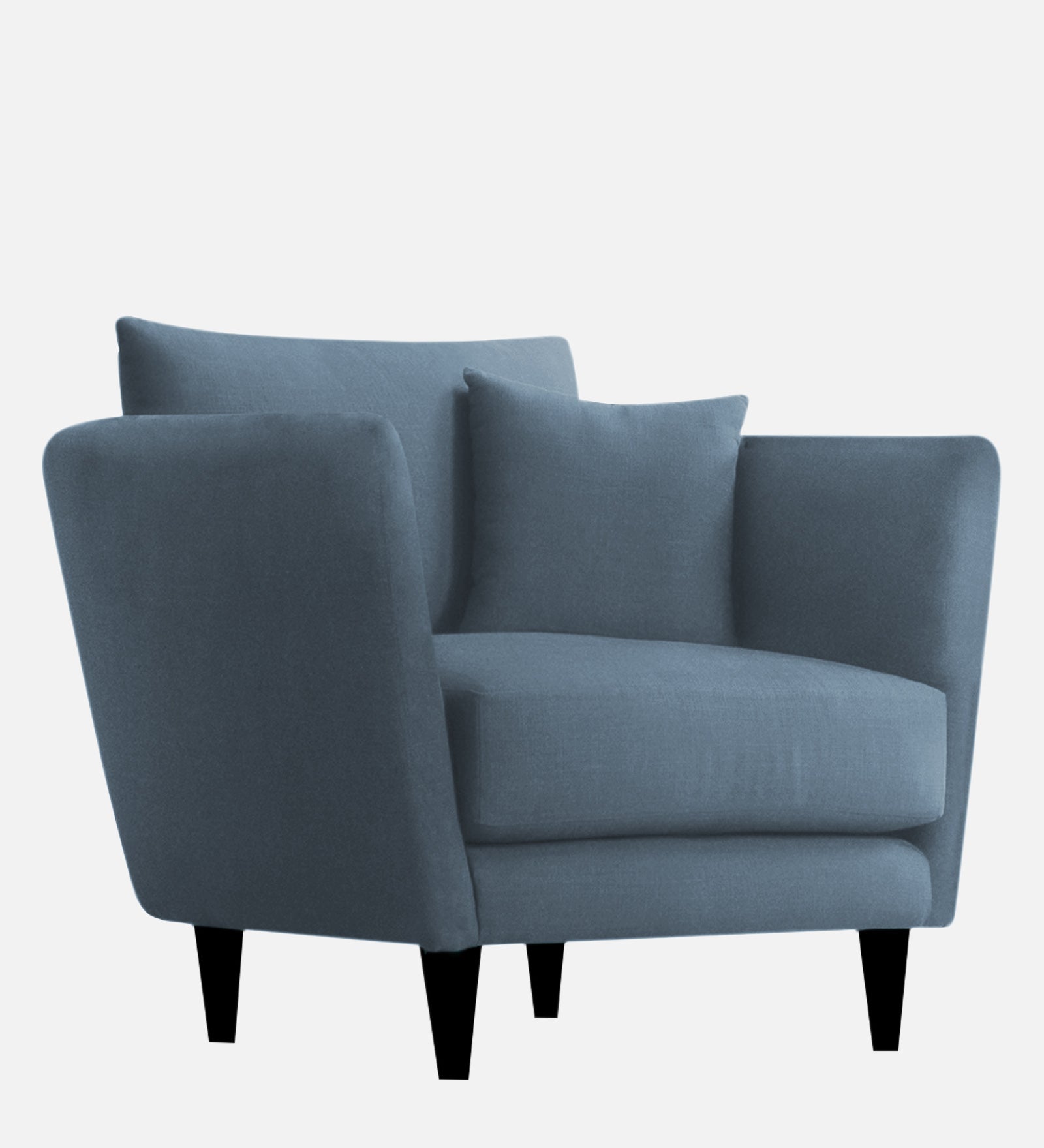 Norway Velvet 1 Seater Sofa In Oxford Blue Colour - Febonic Living