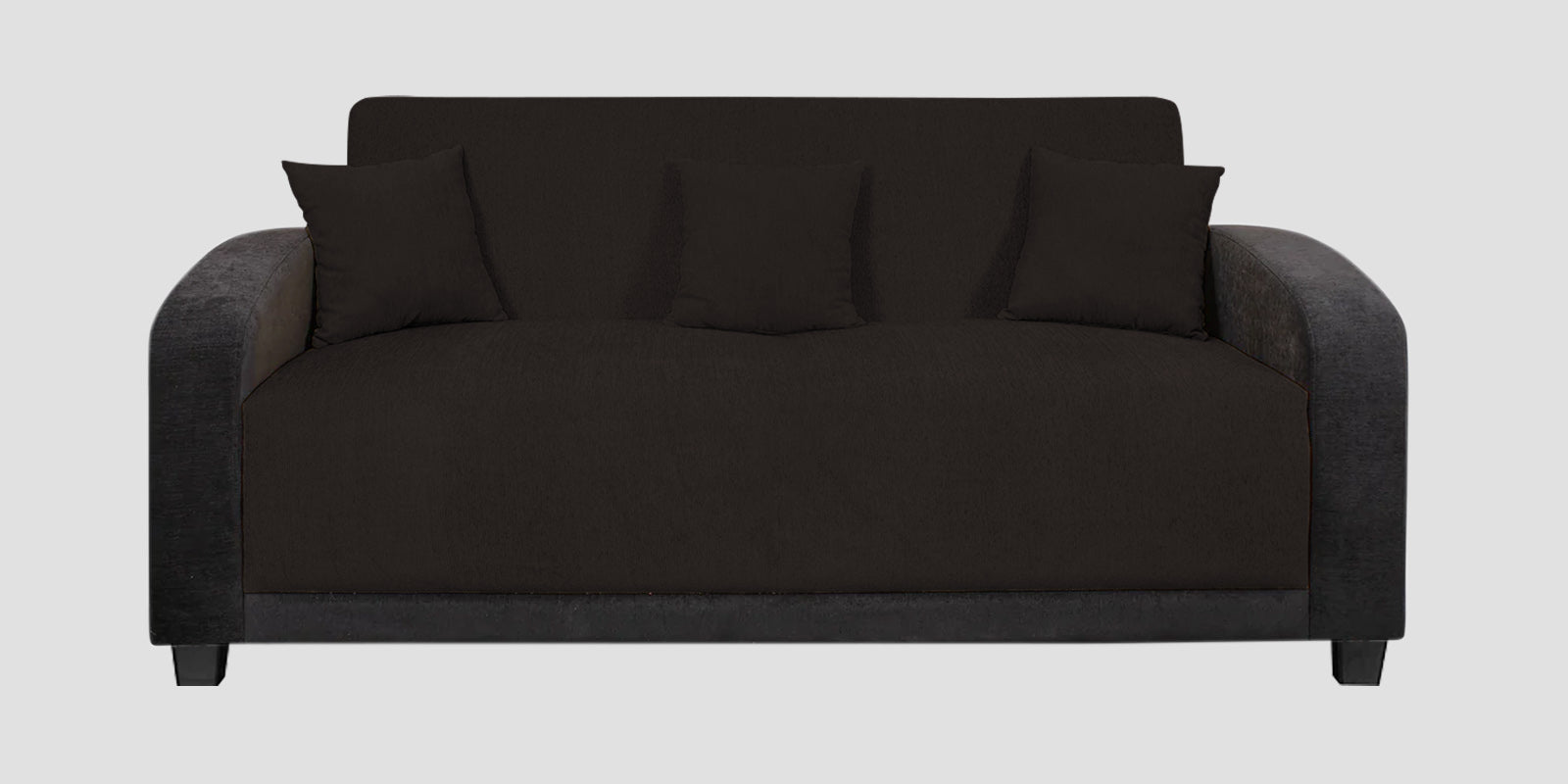 Alex Fabric 3 Seater Sofa In Cara Brown Colour